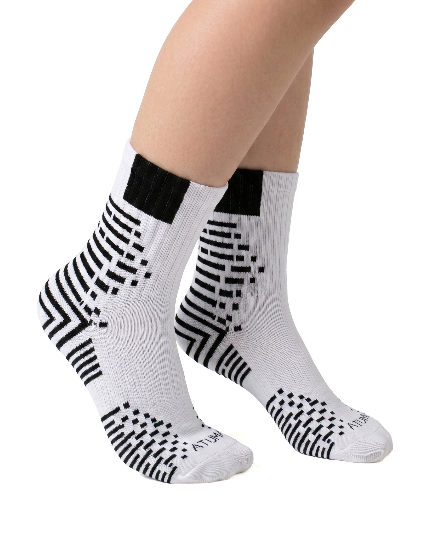 Kids Mid-Crew White-Tex Training Socks-Atum -94465255