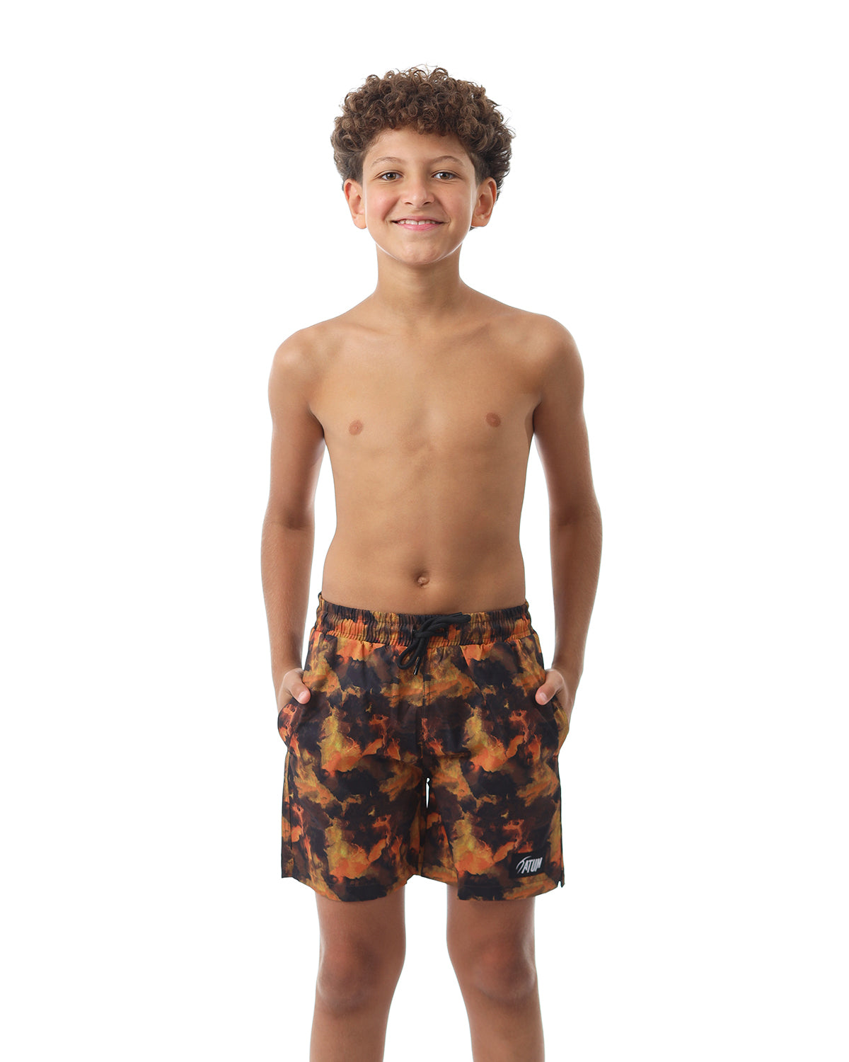 Horizon Boy's Orange Swim Short-Atum -26148839