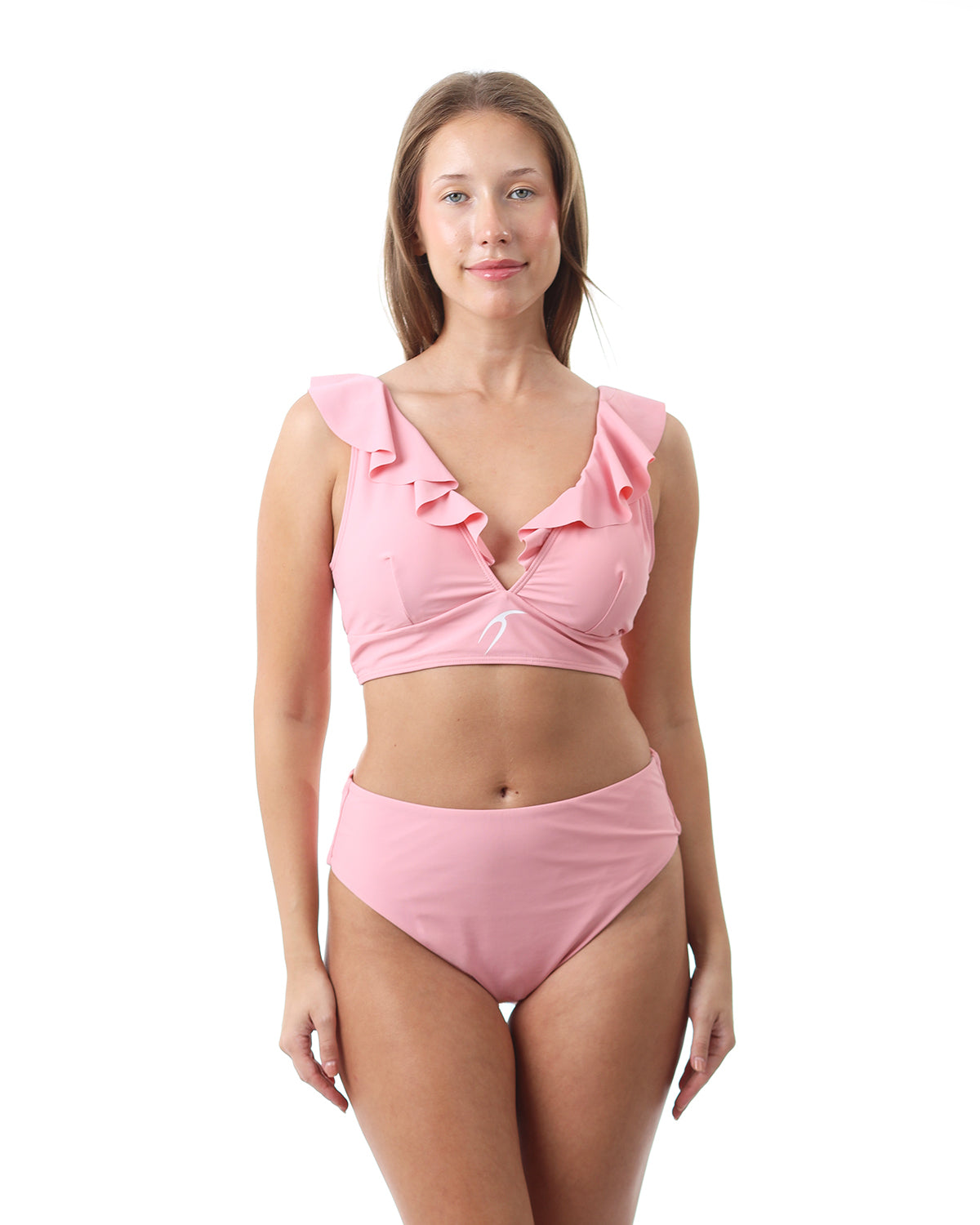 Trendy Ruffle Pink Bikini-Atum -5489231
