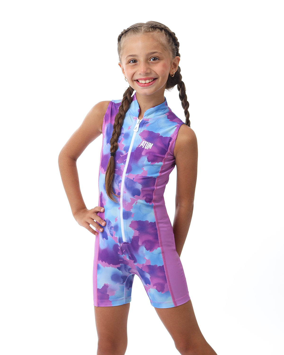 Elegant Splash Girls Lilac Jumbsuit-Atum -23056909