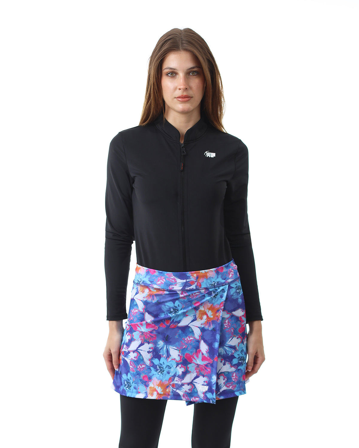 Floral Splash Blue Skirt-Atum -76988055