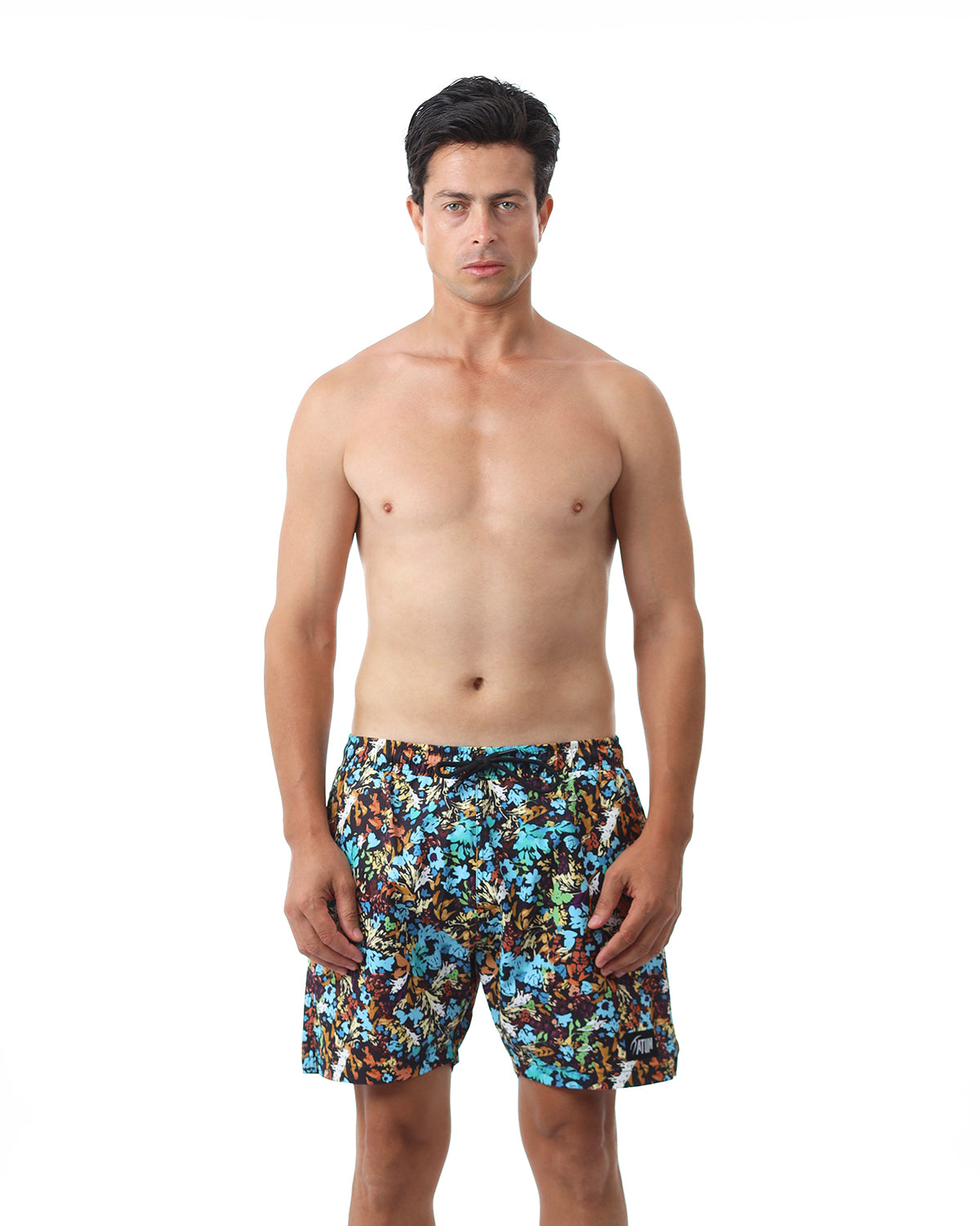 Aquatic Bloom Black Swim Short-Atum -56964022