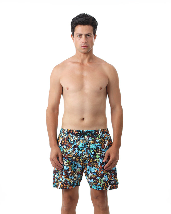 Aquatic Bloom Black Swim Short-Atum -71149055