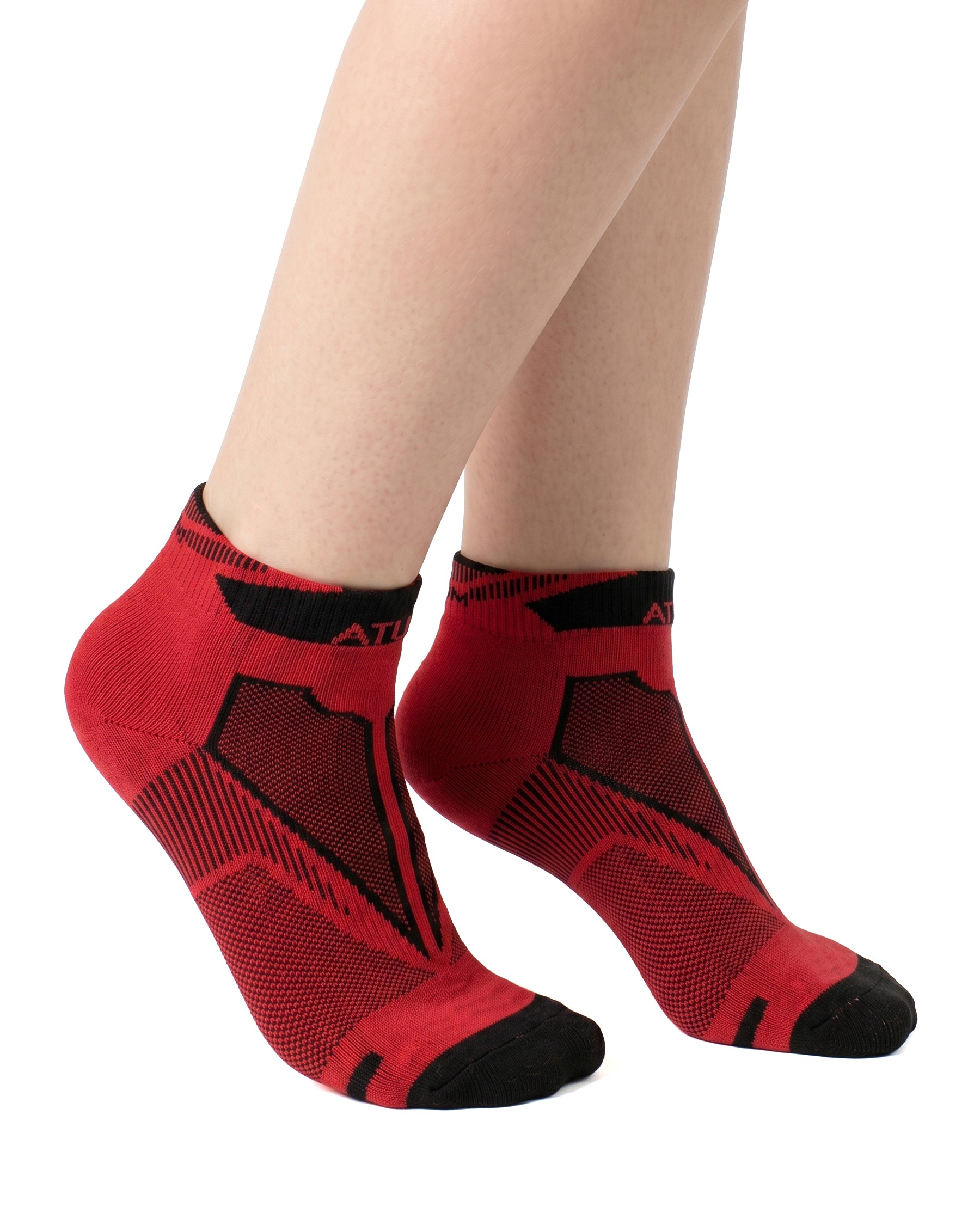 Adults Unisex Low-Cut Red Training Socks-Atum -24156323