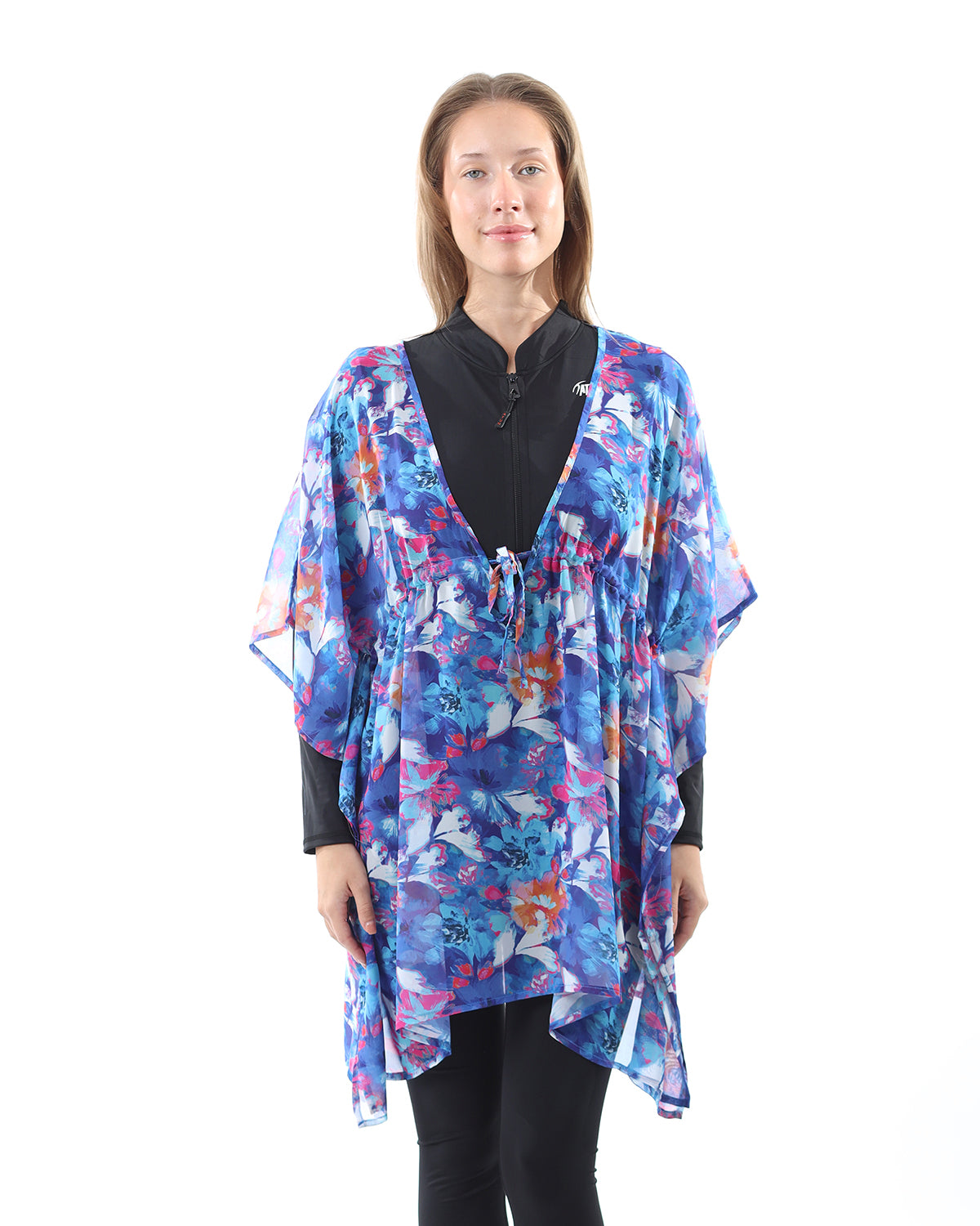 Floral Splash Blue Cover-Up-Atum -82464413