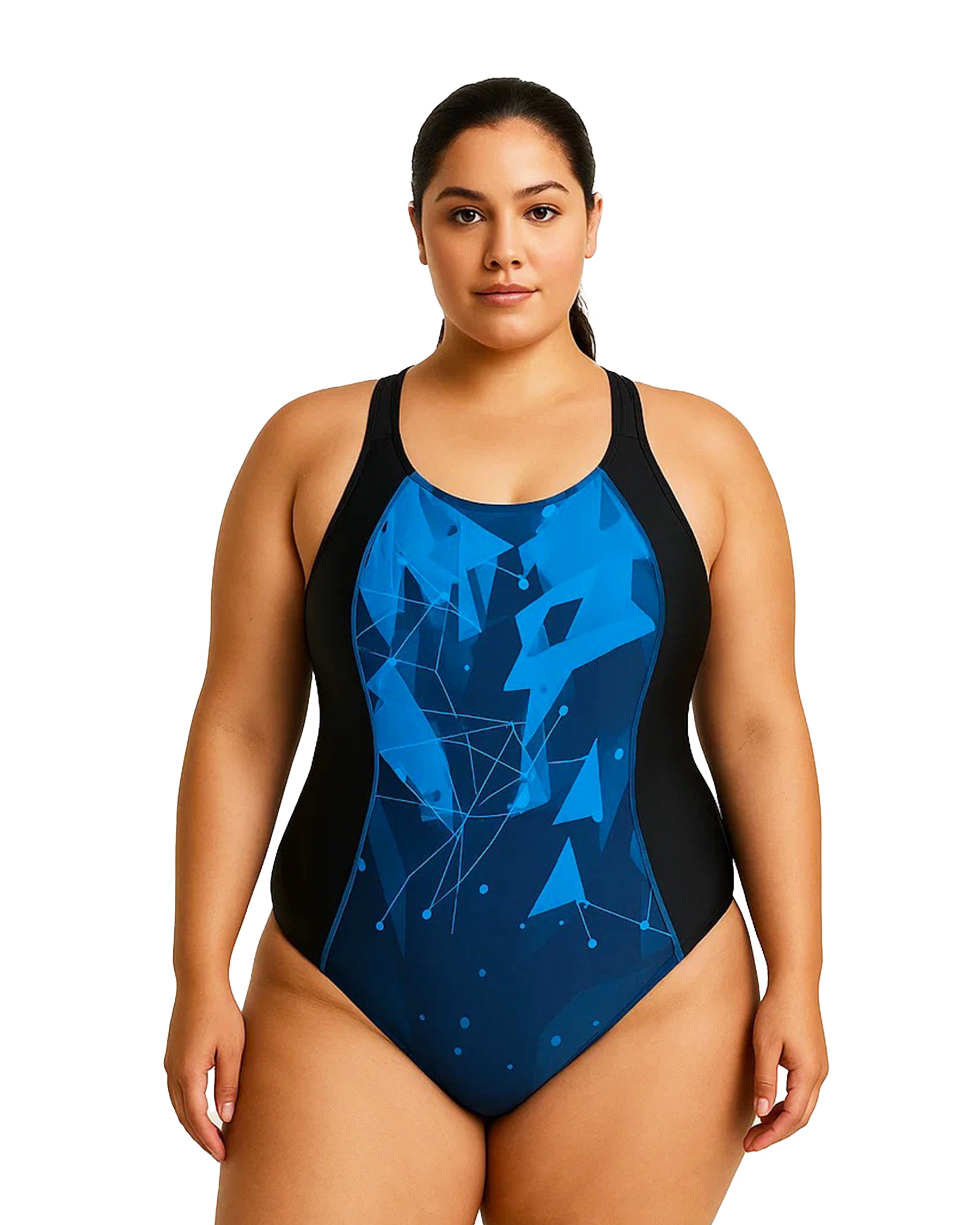 Waves Oversize Black Swimsuit-Atum -81612859