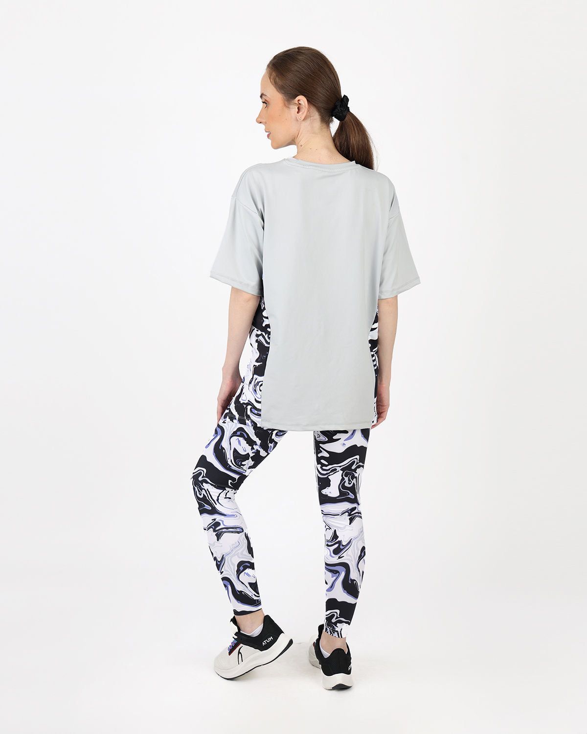 Women's Oversized Gray T-Shirt-Atum -15030461