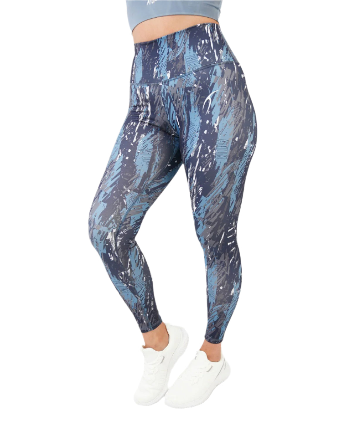 Marble Printed Navy Leggings-Atum -74546775