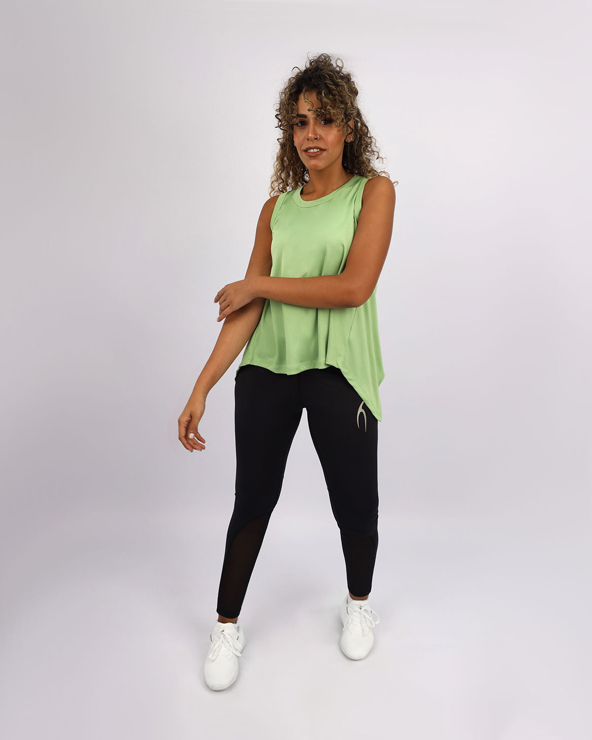 Women's Cross Back Green Top