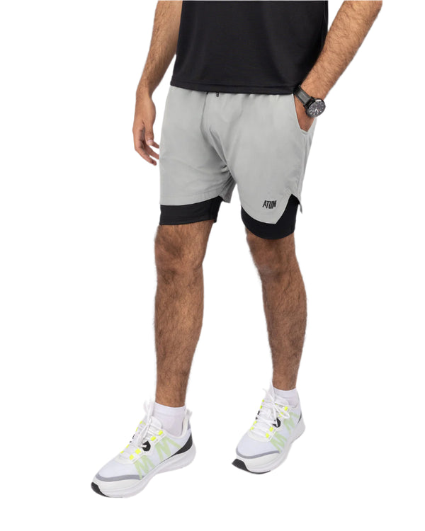 Hidden Pocket Light Gray Training Short-Atum -80706929