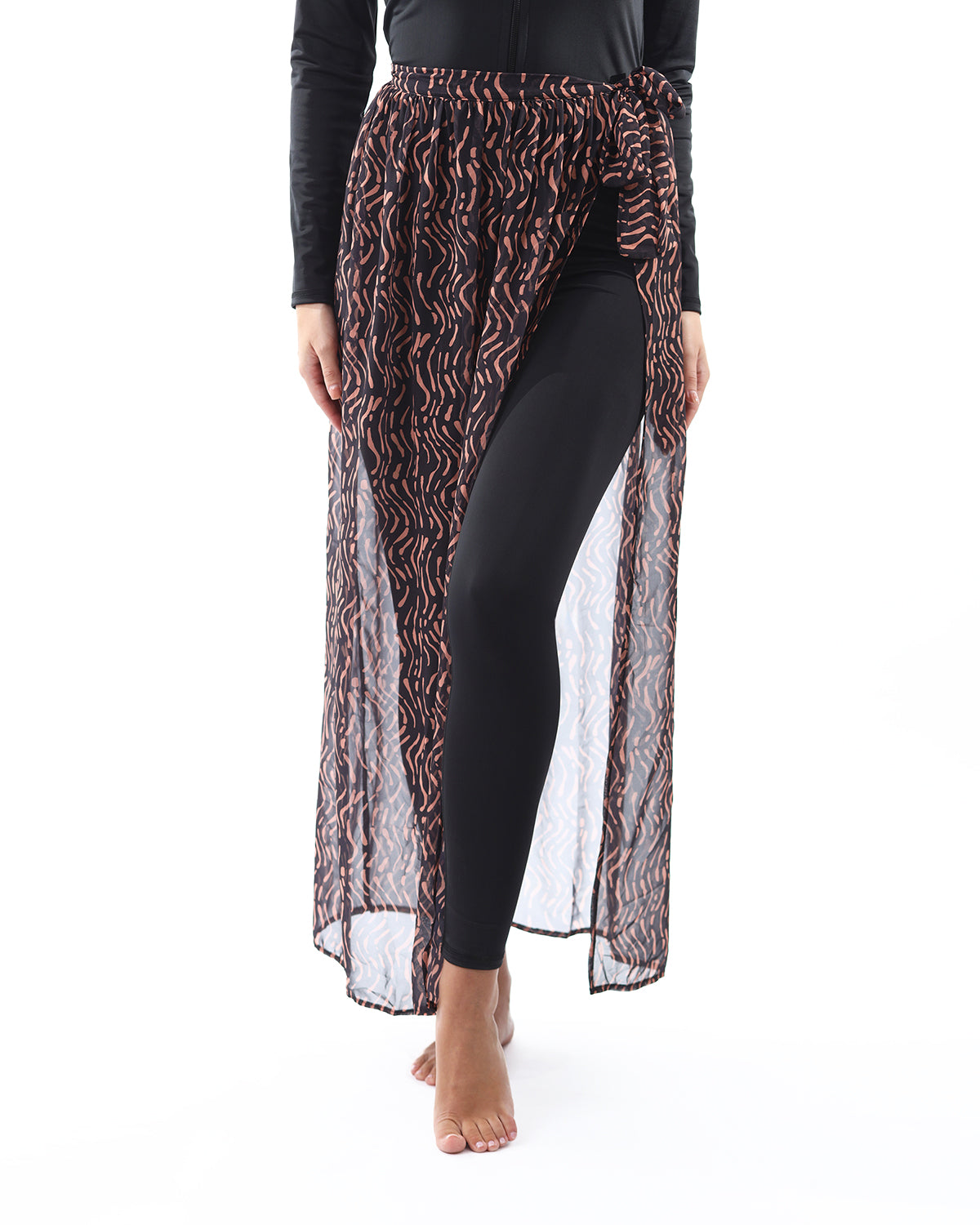 Midnight Waves Black Cover-Up Skirt-Atum -3649447