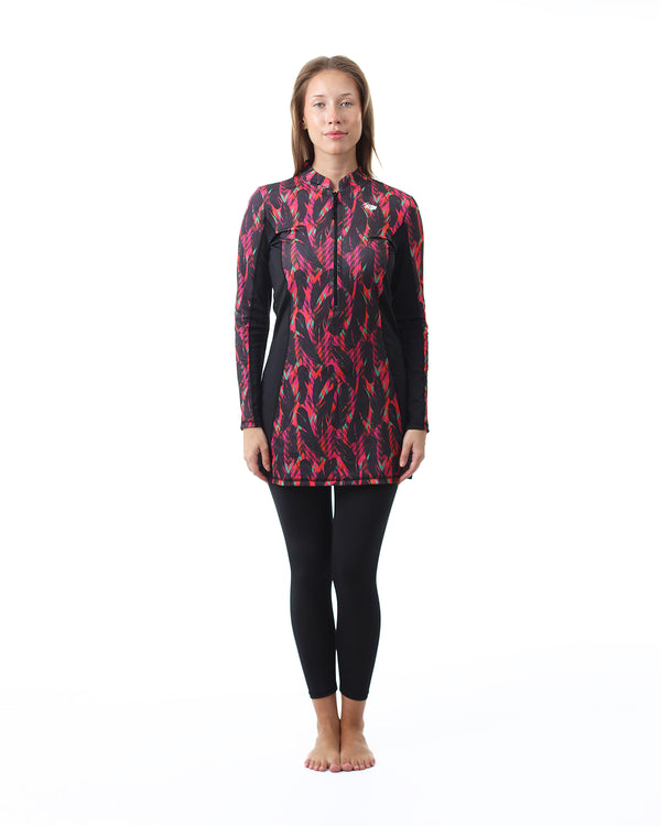 Night Garden Black Long Rashguard-Atum -61488999