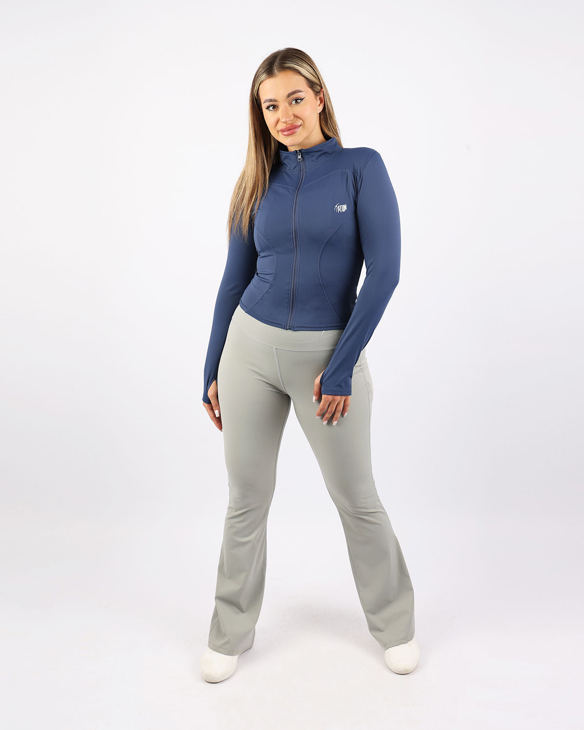 Verde Women's Zip Navy Jacket-Atum -24656197