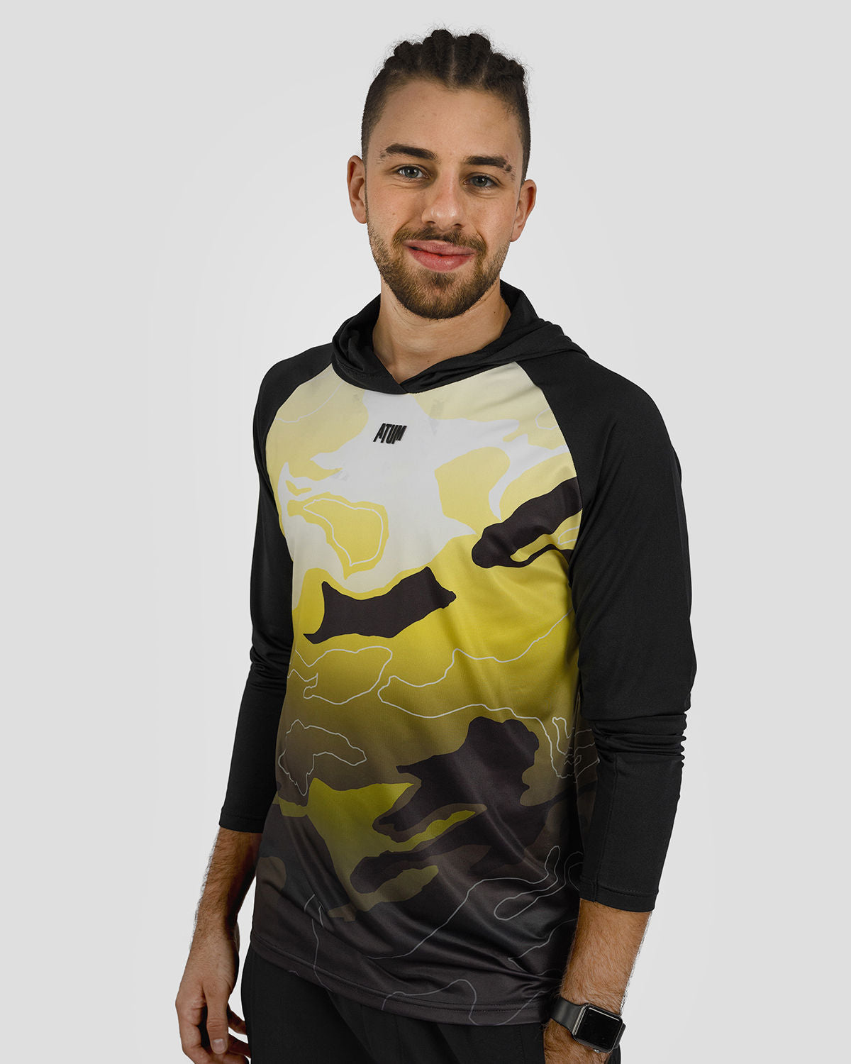 Training Long Sleeves Men's Yellow T-Shirt-Atum -45054338