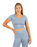 Serenity Sculpt Blue Crop Top