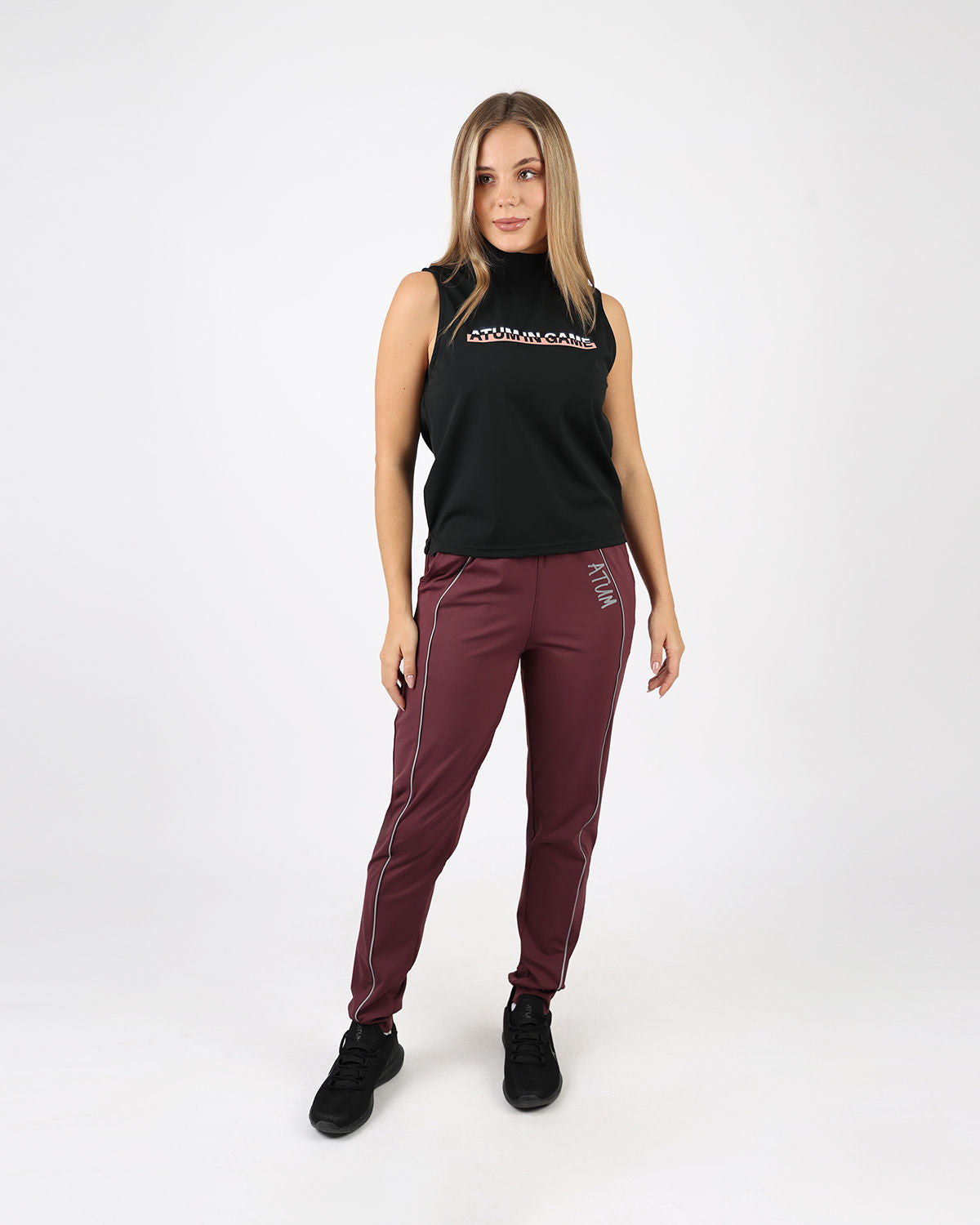 Relaxed Fit Burgundy Pants-Atum -21850242