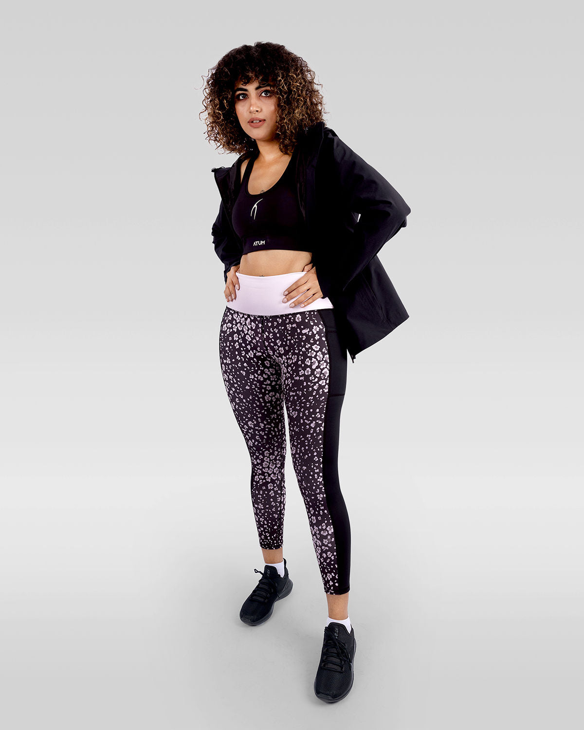 Women's Floral Rose Leggings-Atum -61333312