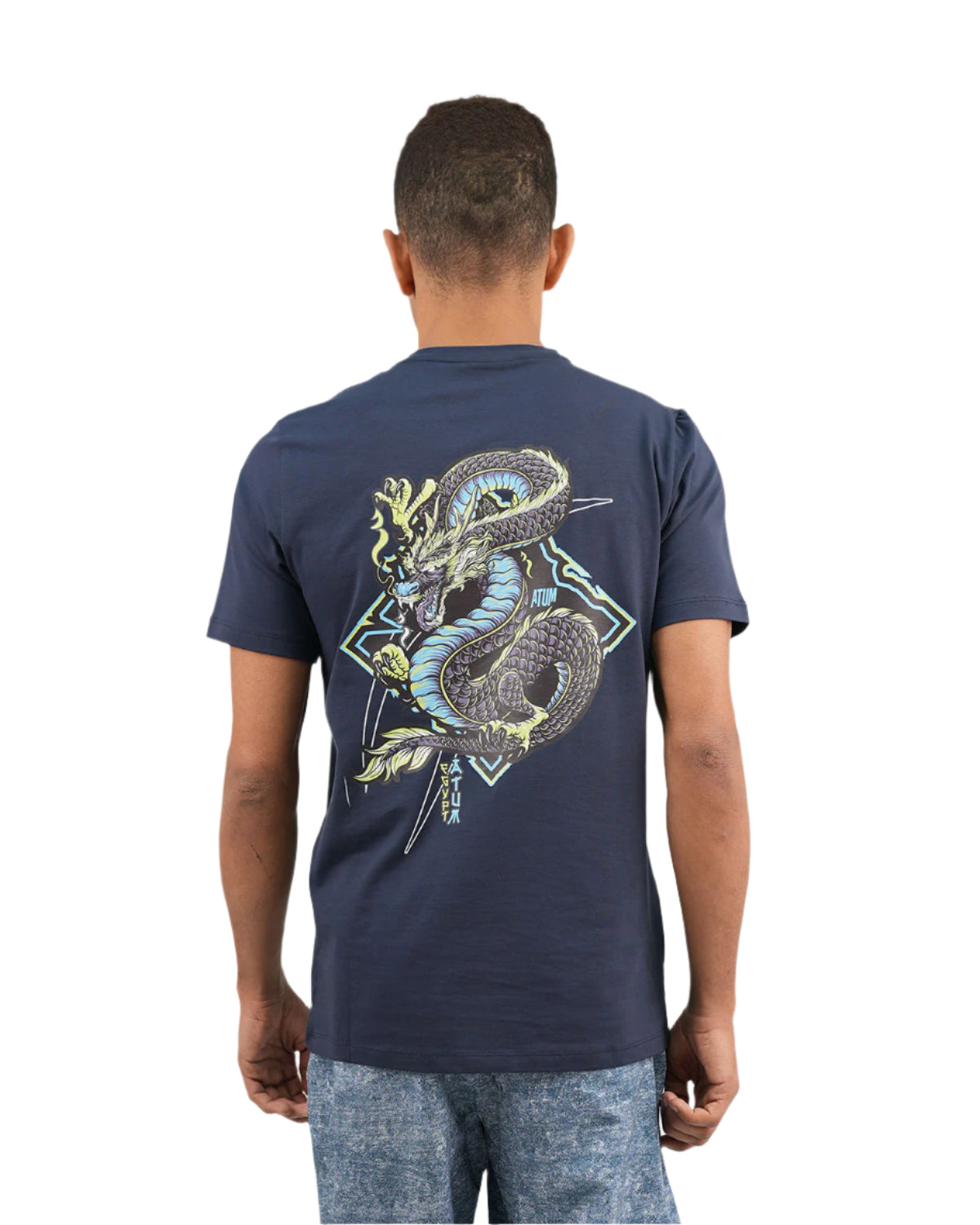 Dragon Strike Graphic Navy T-Shirt-Atum -85567800