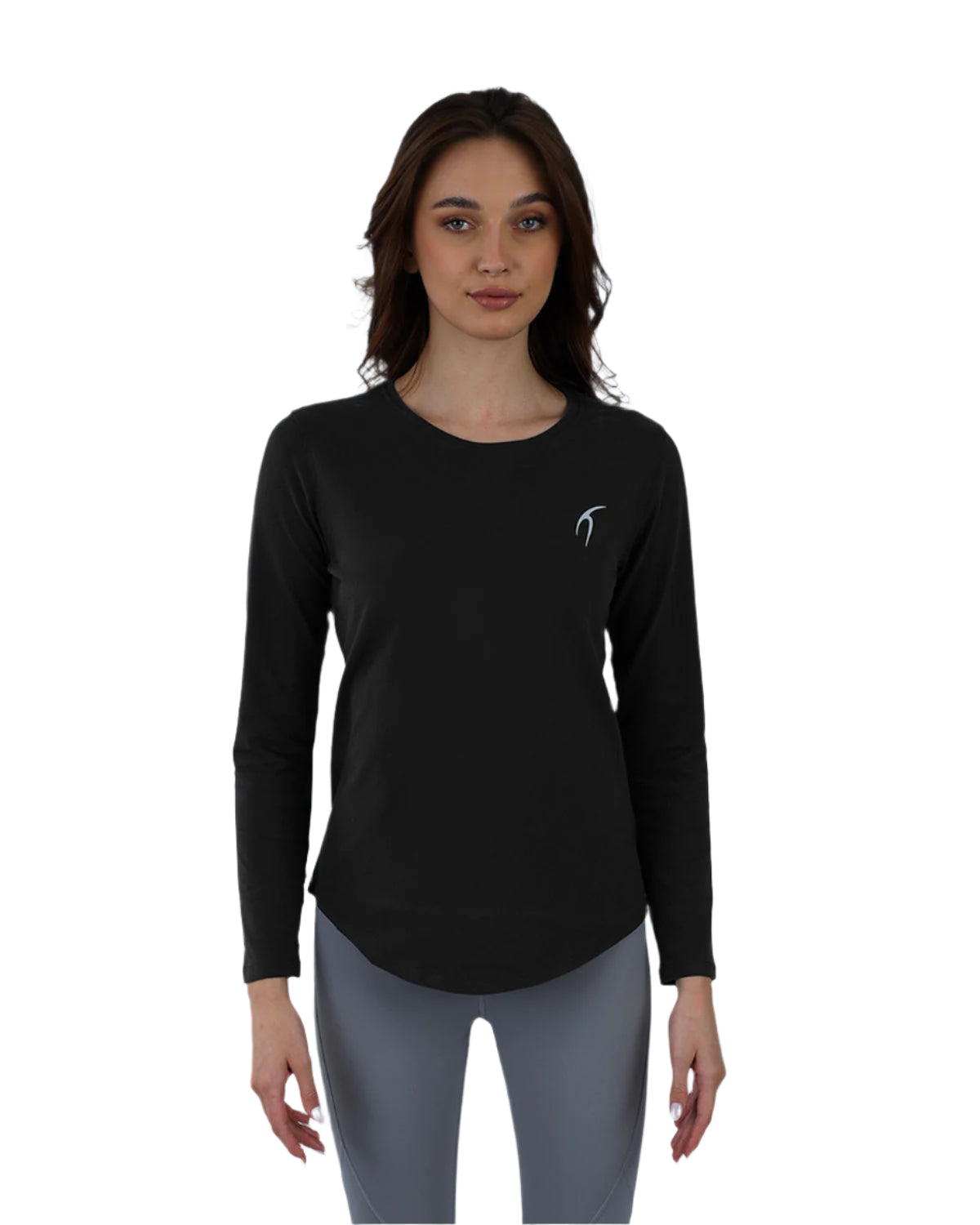 Basic Long Sleeve Black T-Shirt-Atum -38211297