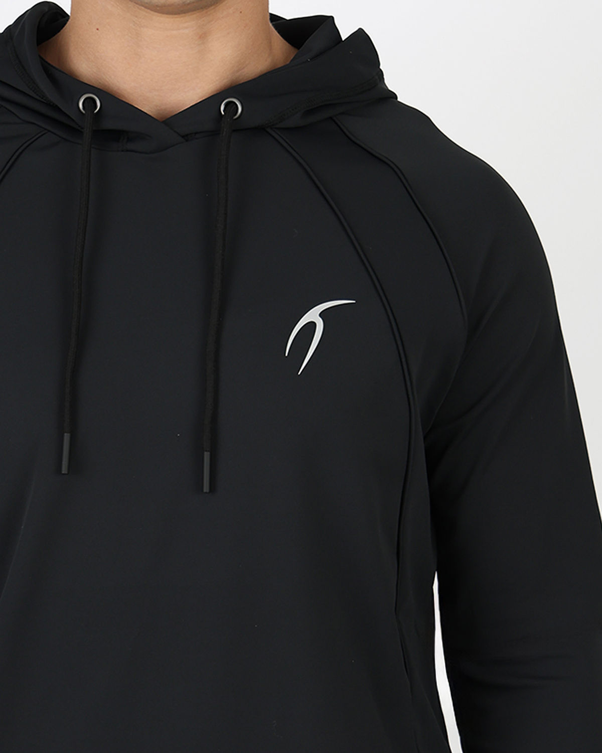 Long-Sleeve Training Black Hoodie-Atum -54689342