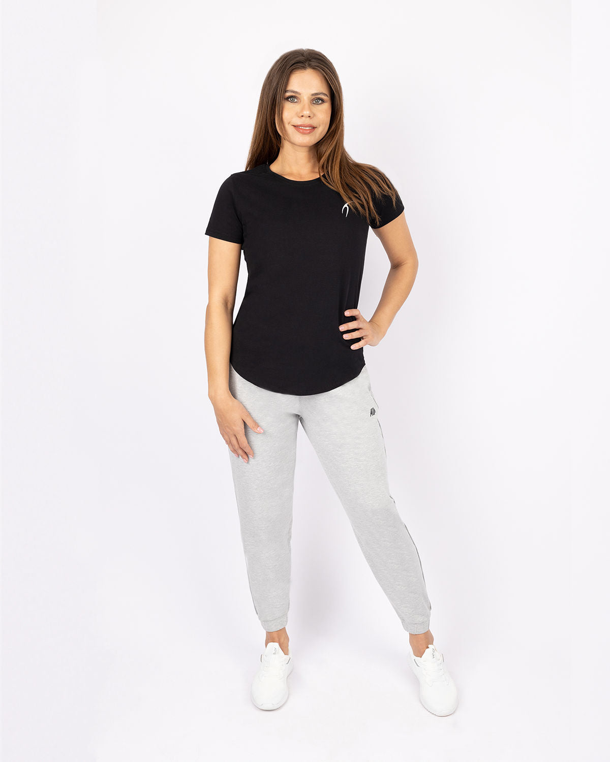 Basic Short Sleeves Black T-Shirt-Atum -96311411