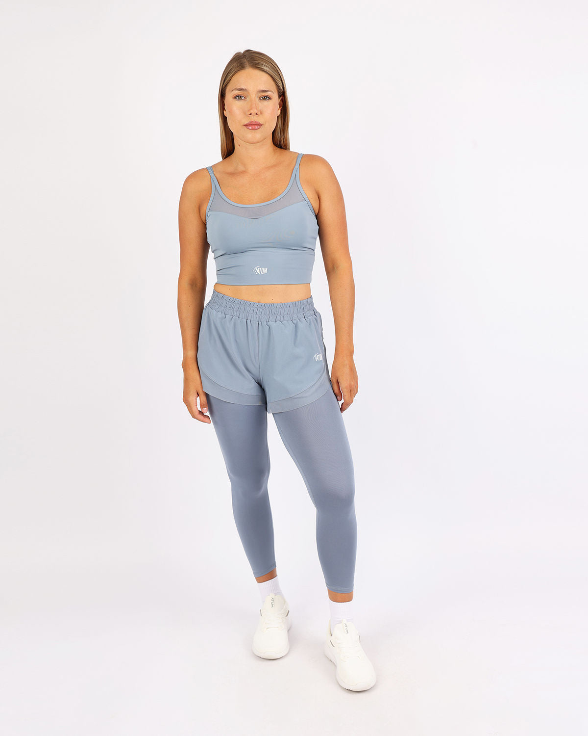 Pocket Wave Skort Light Blue Leggings-Atum -14735242