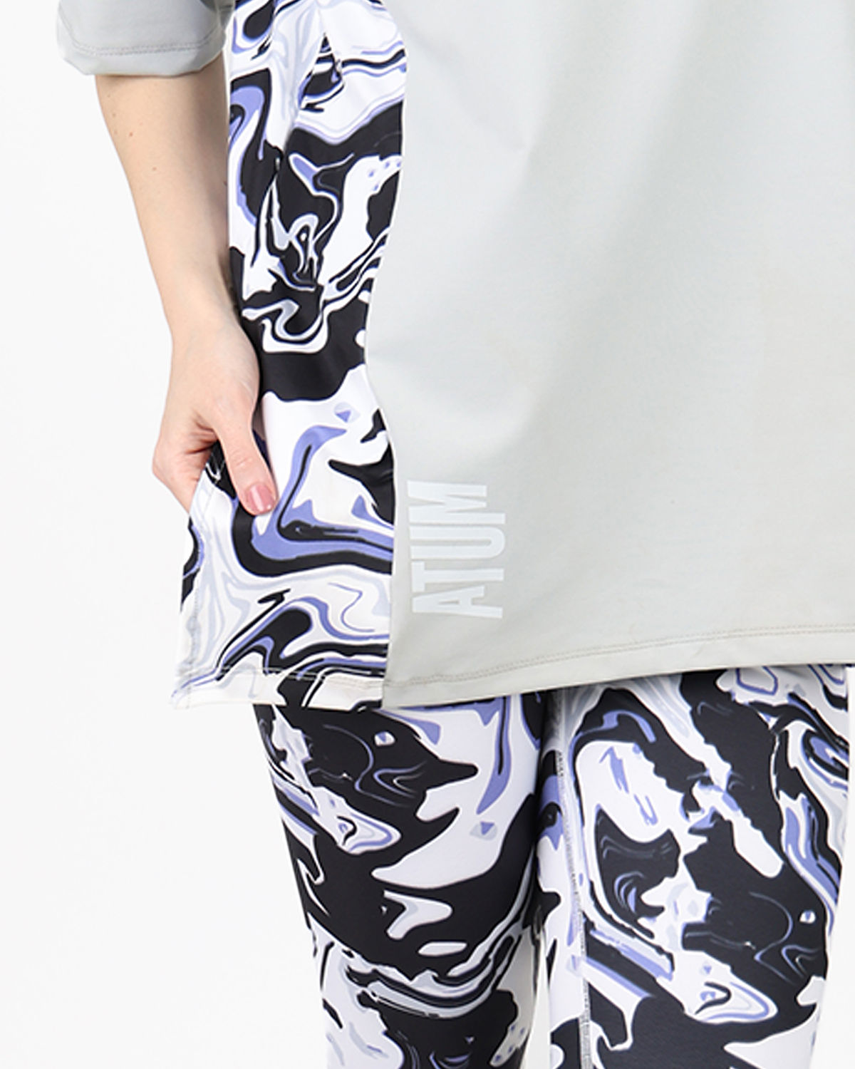 Women's Oversized Gray T-Shirt-Atum -3328465
