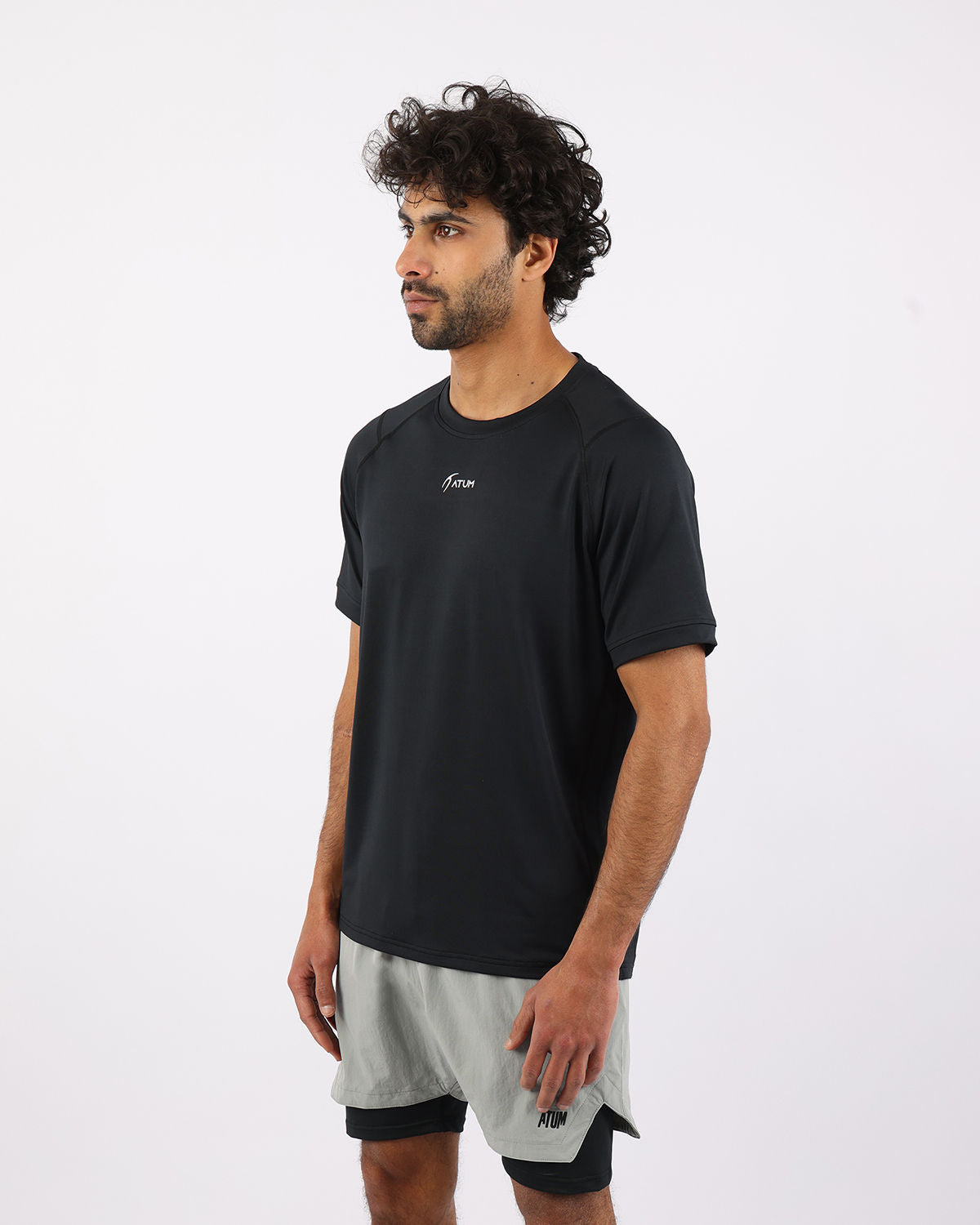 Energy Flow Men's Black T-Shirt-Atum -98937235