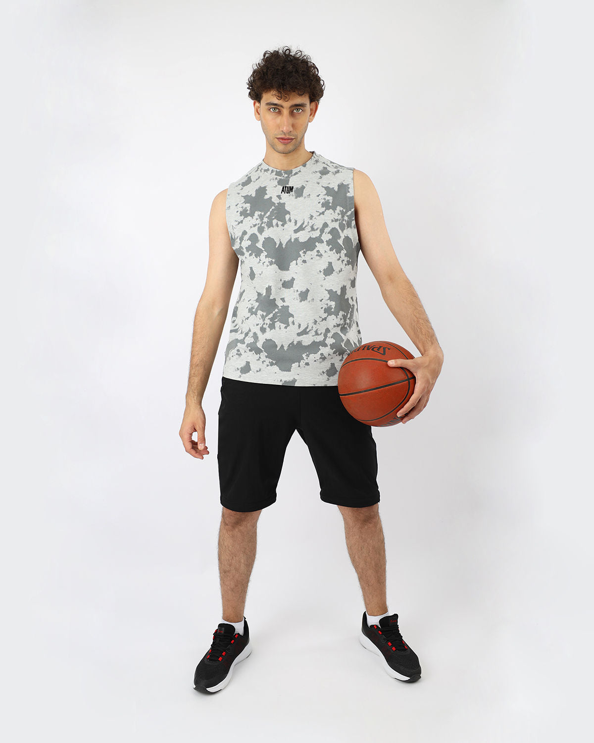 Men's Essential Gray Tank Top-Atum -6678534