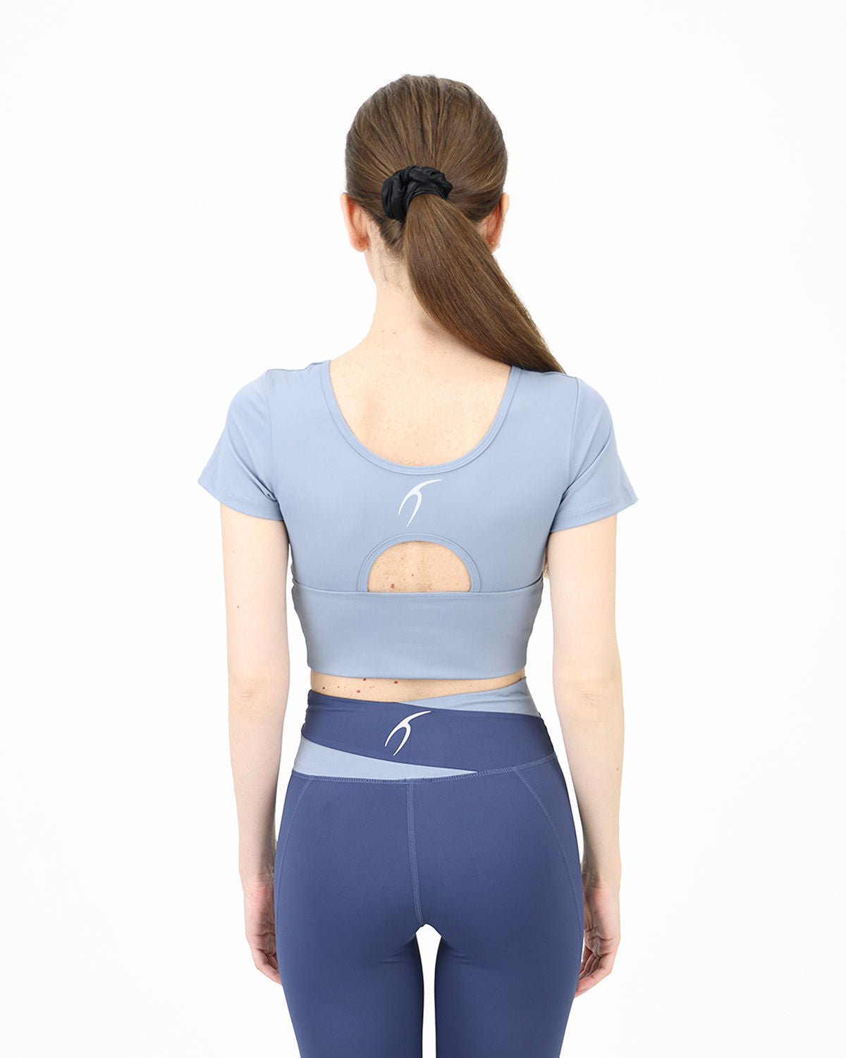 Asymmetric Crossover Blue Top-Atum -4416430