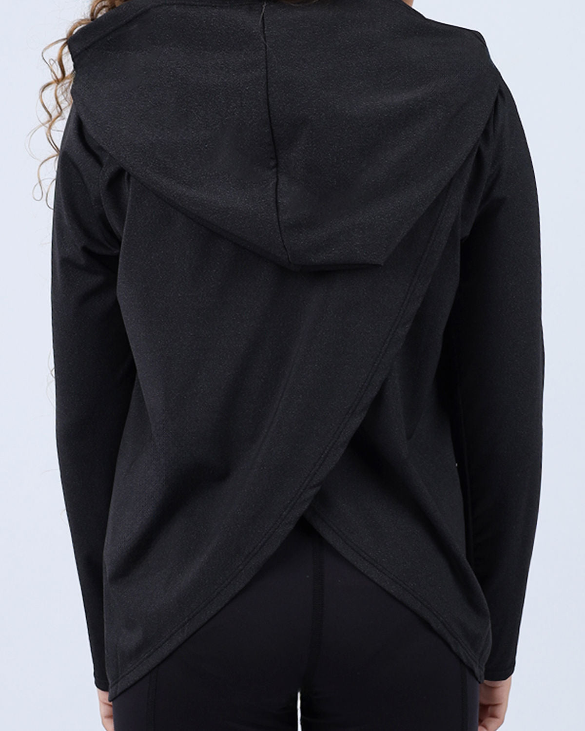 Vivid Long-Sleeve Black Hoodie-Atum -9462351