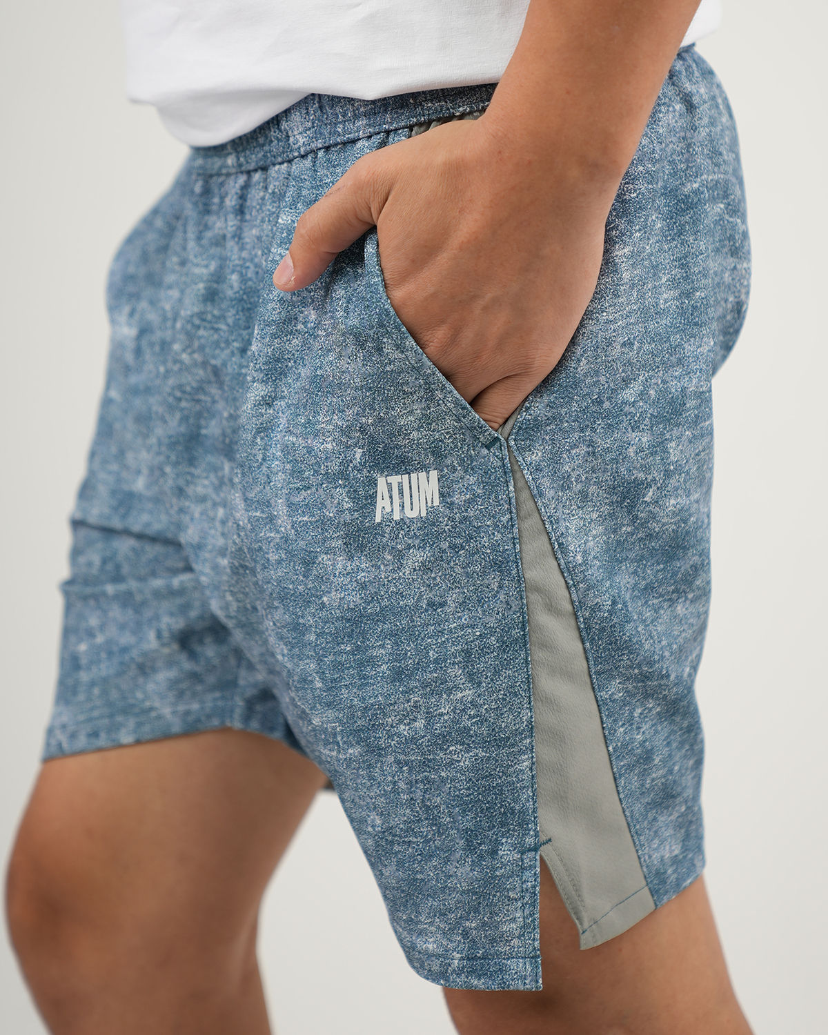 Printed Navy Training Short-Atum -52597343