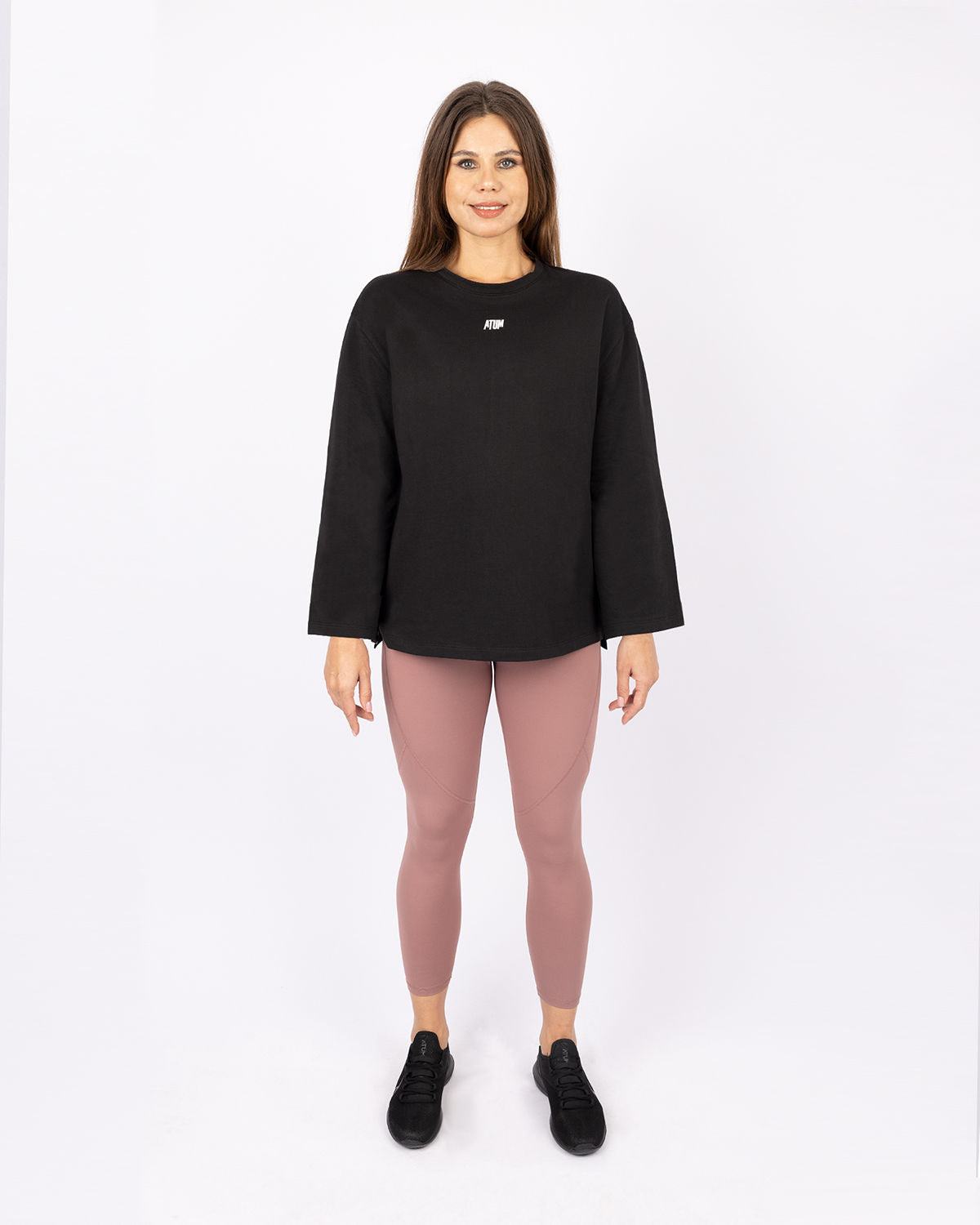 Elegance Oversize Black T-Shirt-Atum -9030953