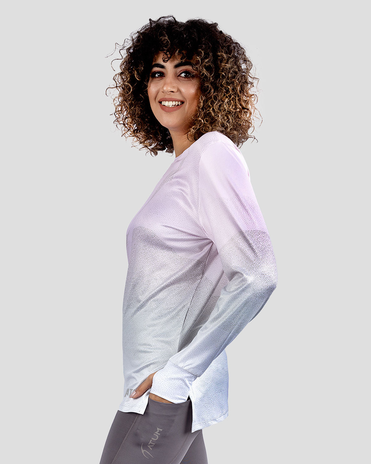 Women's Gradient Pink Top-Atum -49693935