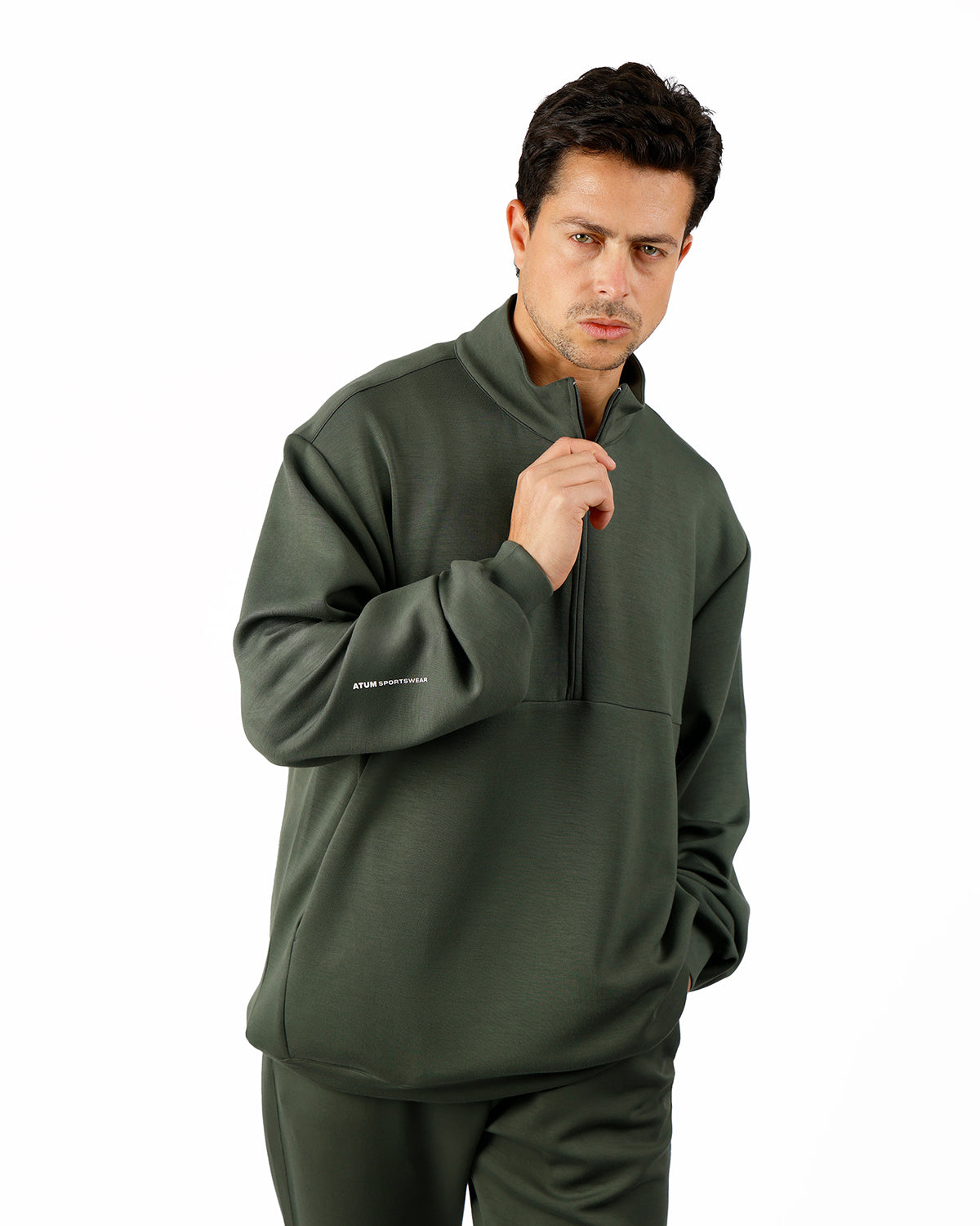 Comfort Men's Olive Tracksuit-Atum -14296409