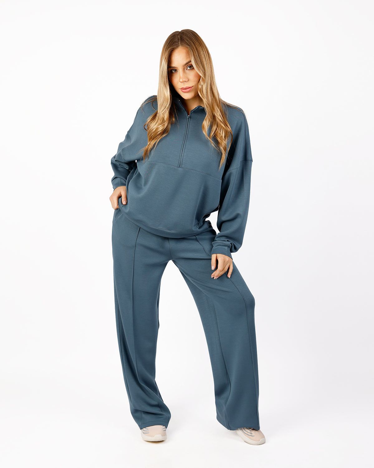 HalfZip Women's Blue Tracksuit-Atum -95797246