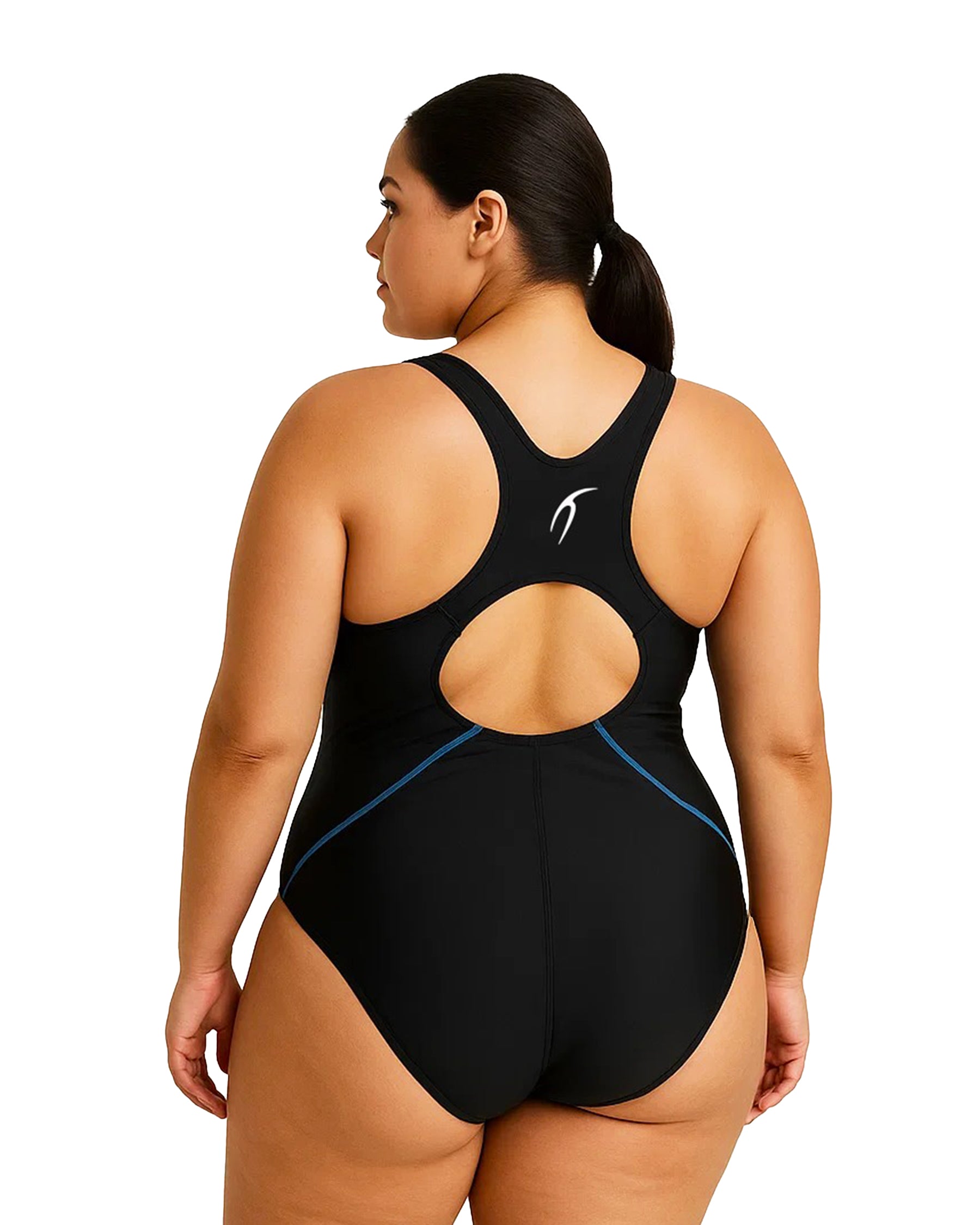 Waves Oversize Black Swimsuit-Atum -5751528