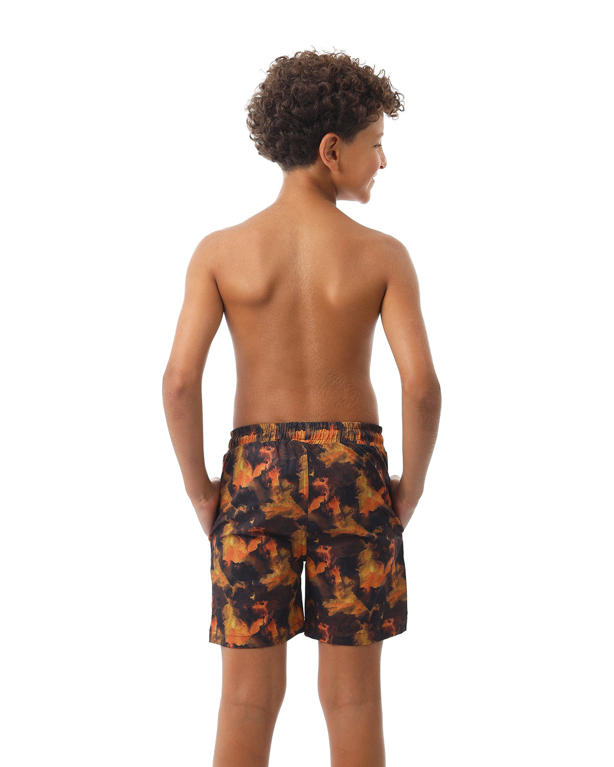 Horizon Boy's Orange Swim Short-Atum -86377267
