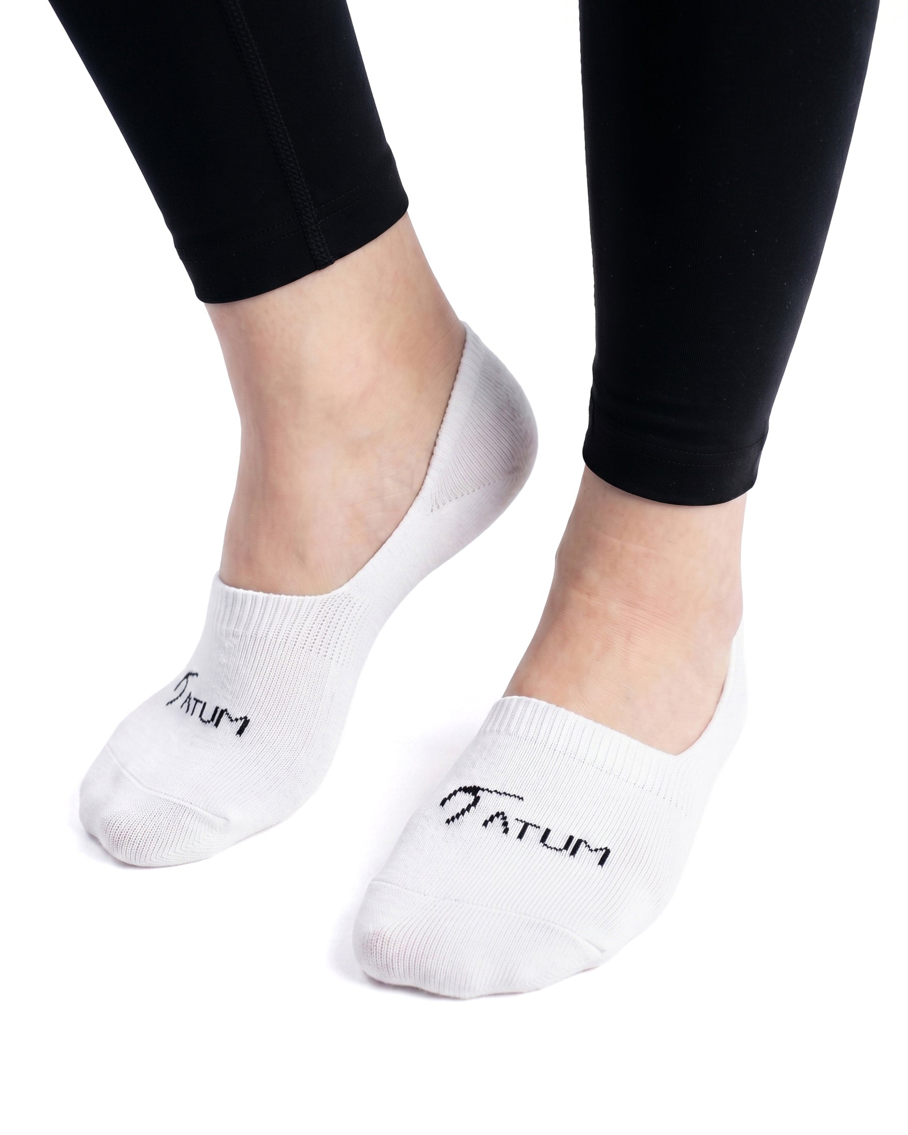 Unisex No Show White Socks-Pack of 3-Atum -44743446