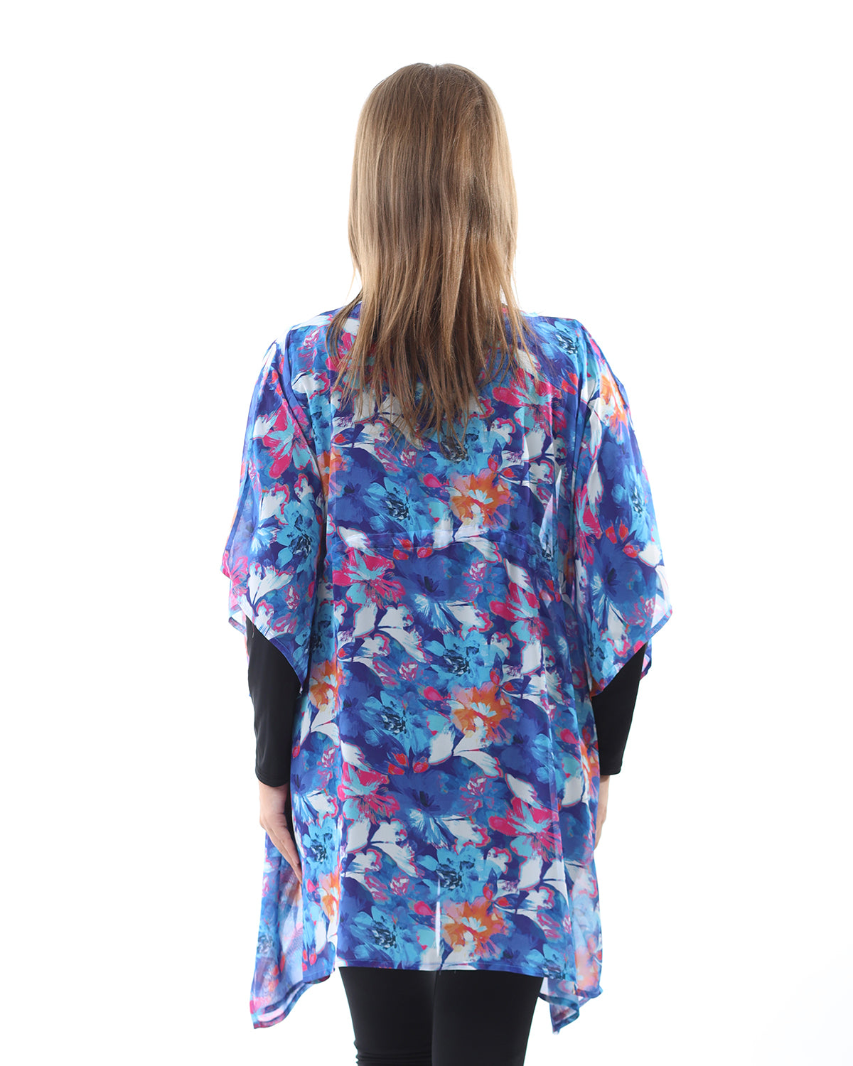 Floral Splash Blue Cover-Up-Atum -53344006