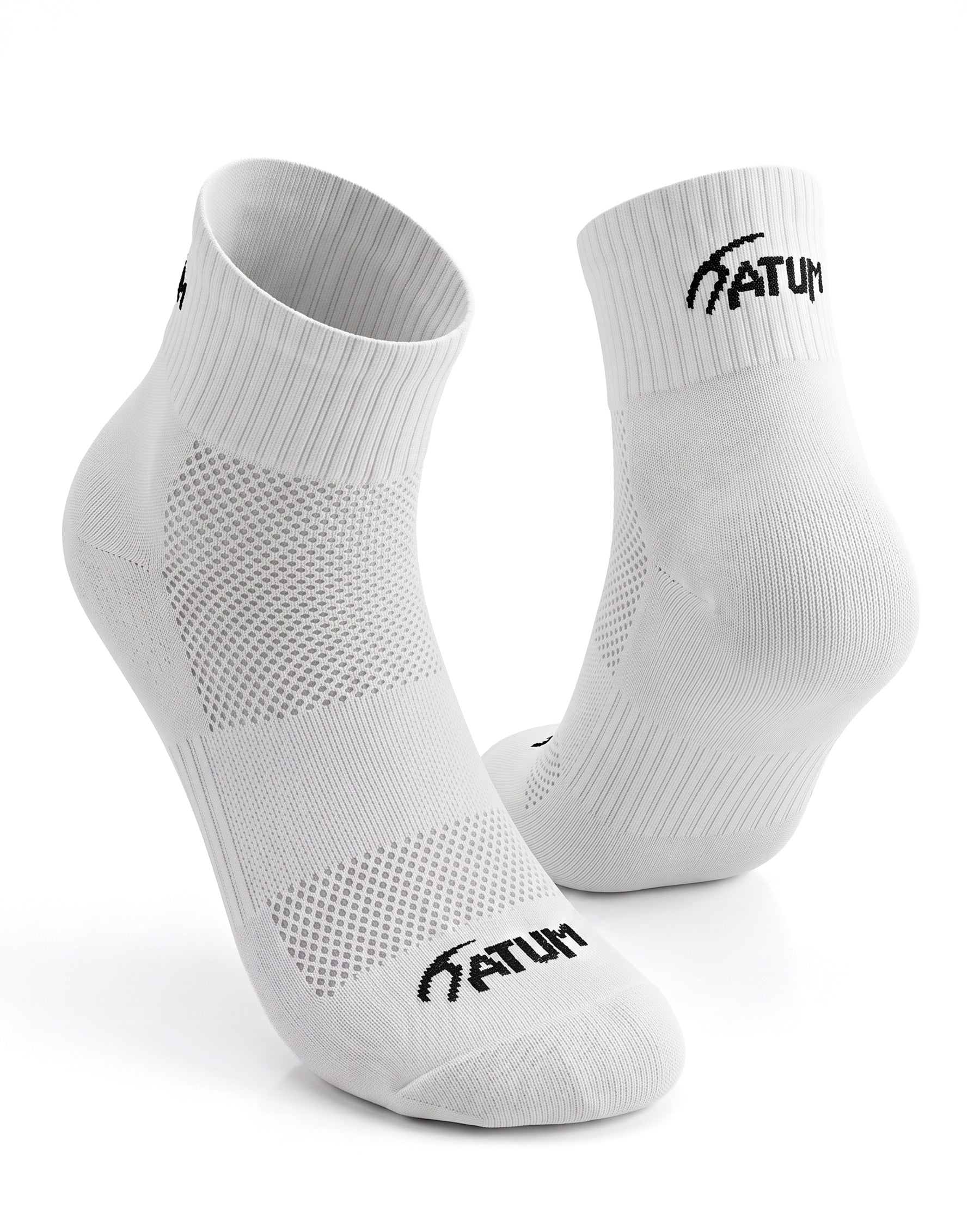 Unisex White Half Socks With Net-Atum -42720941