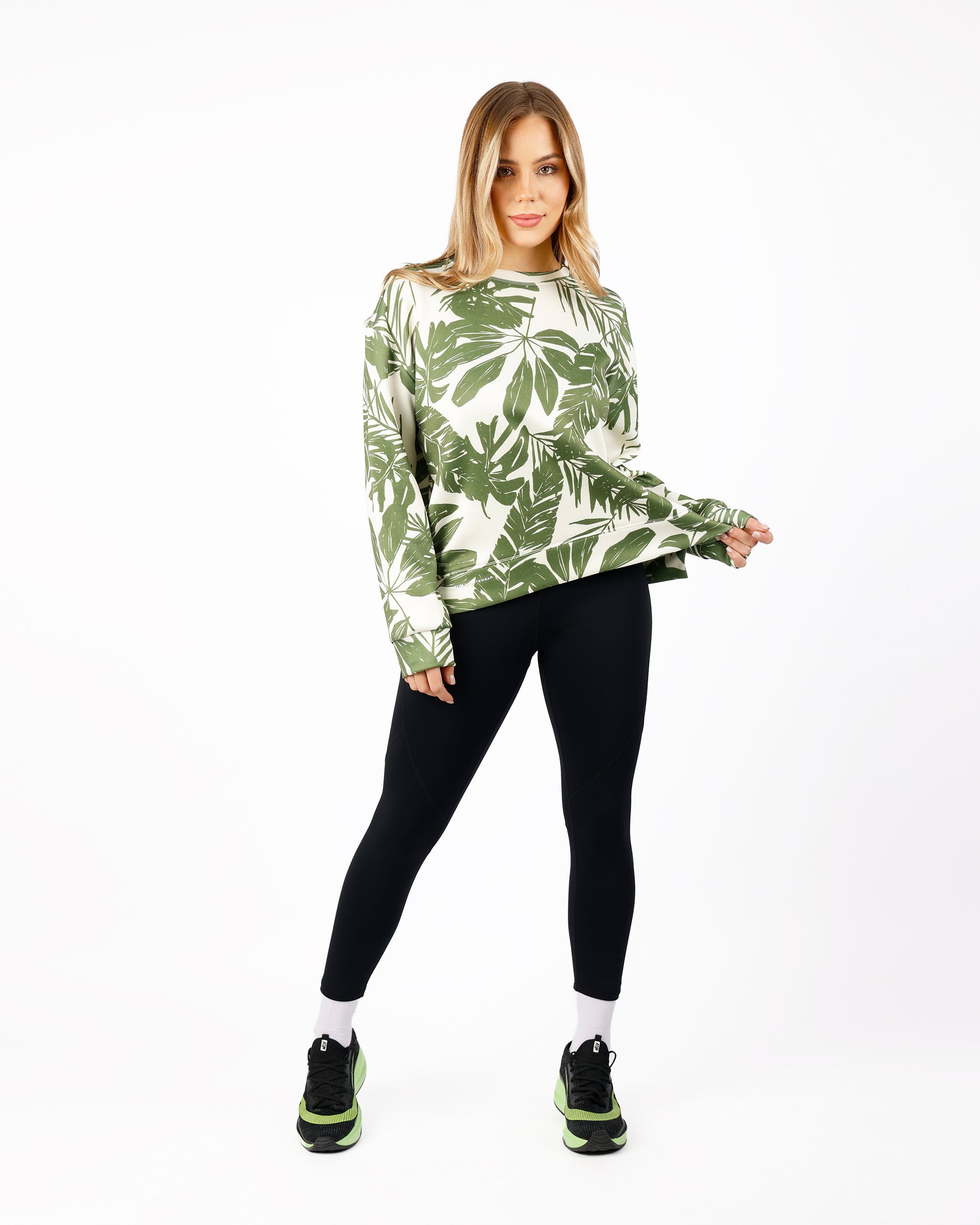 Modern Flora Green Top-Atum -97971842