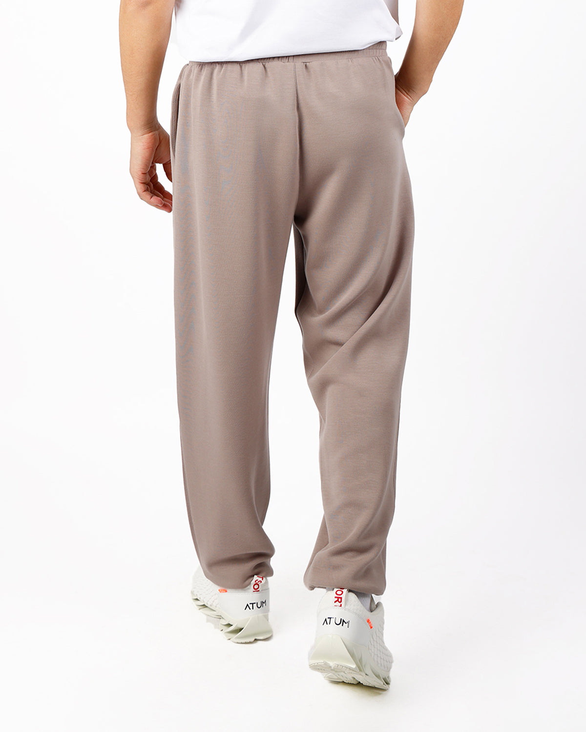 Relaxed Motion Taupe Pants-Atum -91197918