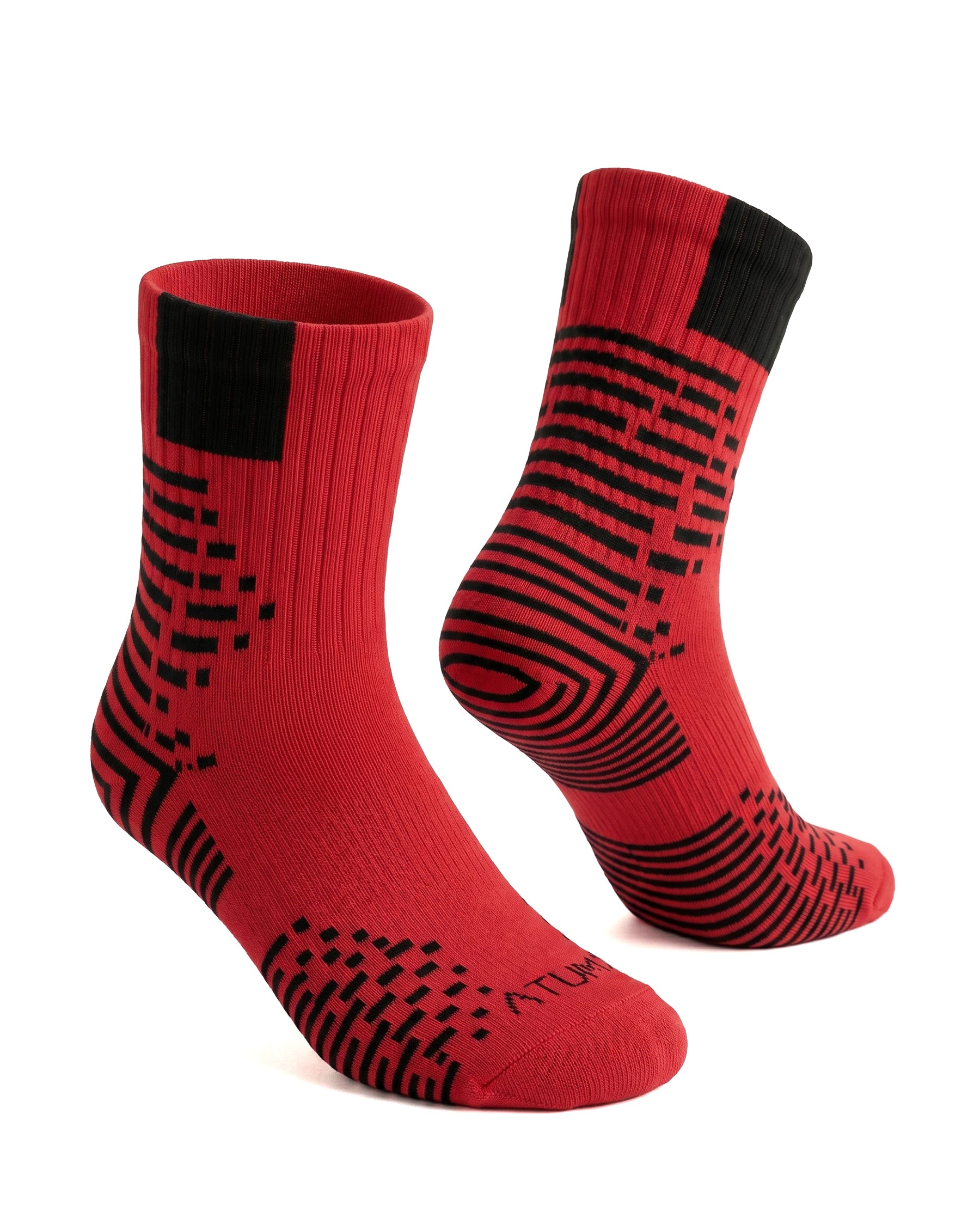 Kids Mid-Crew Red-Tex Training Socks-Atum -51452708