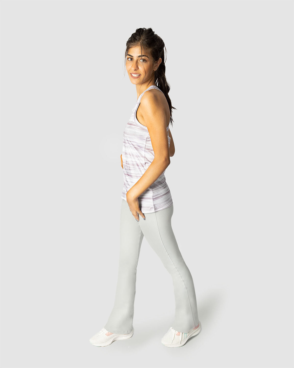 Women's Cross Back Rose Top-Atum -38257281