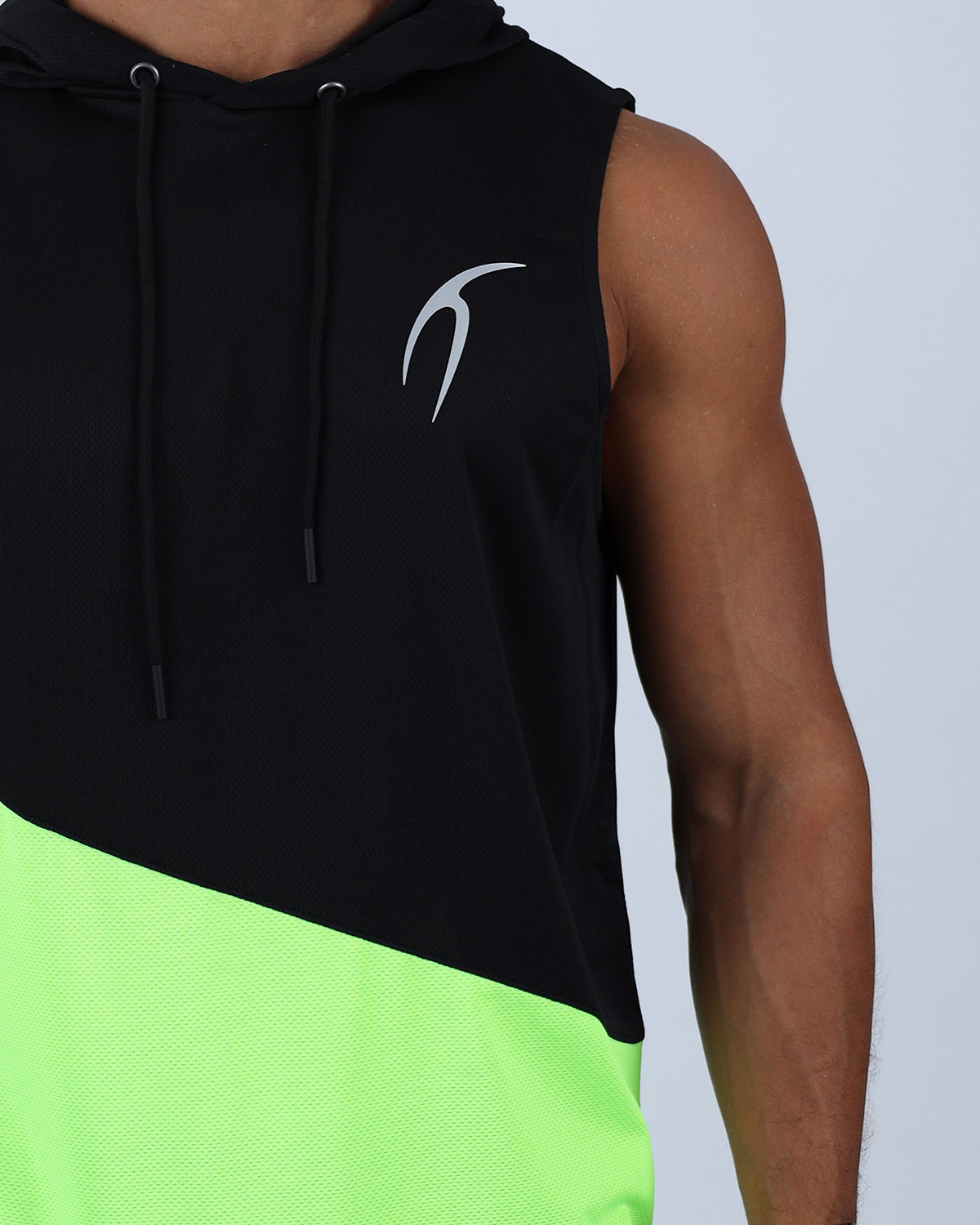 Sleeveless Breathable Green Hoodie-Atum -17899337