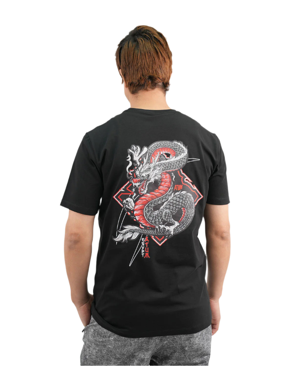 Dragon Strike Graphic Black T-Shirt-Atum -25239310