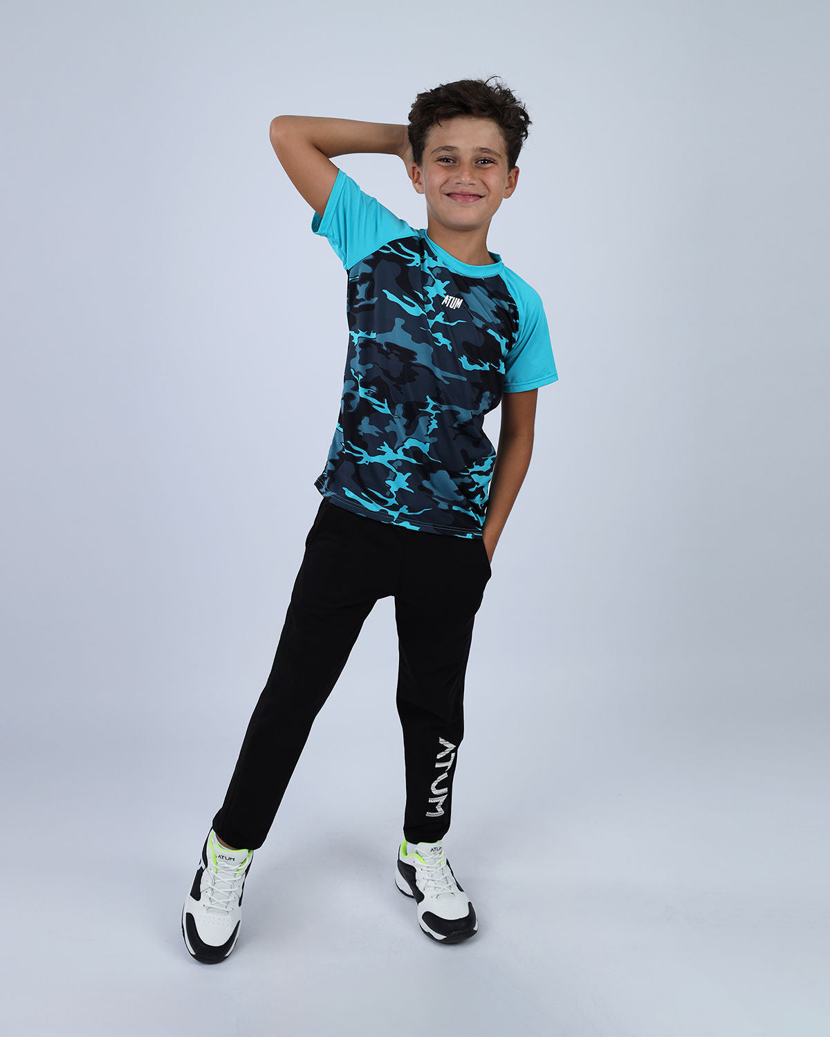 Army Training Sports Turquoise T-Shirt-Atum -20431993