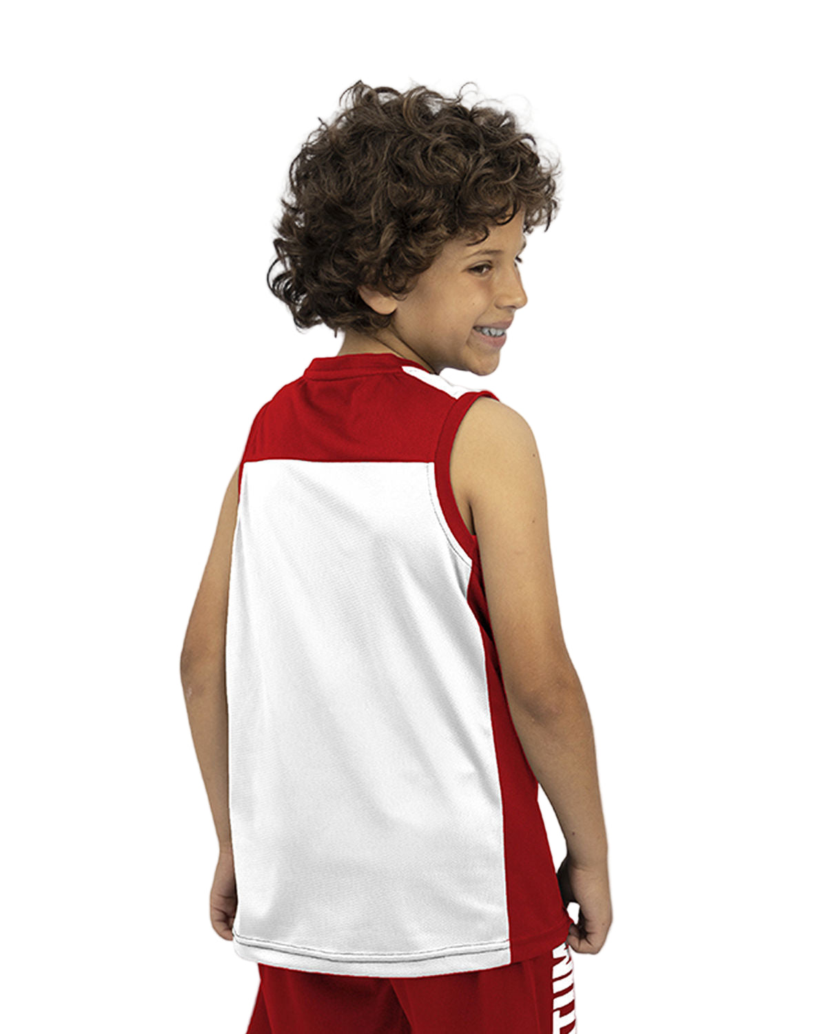 Basic Vneck Red Tank Top-Atum -25534844