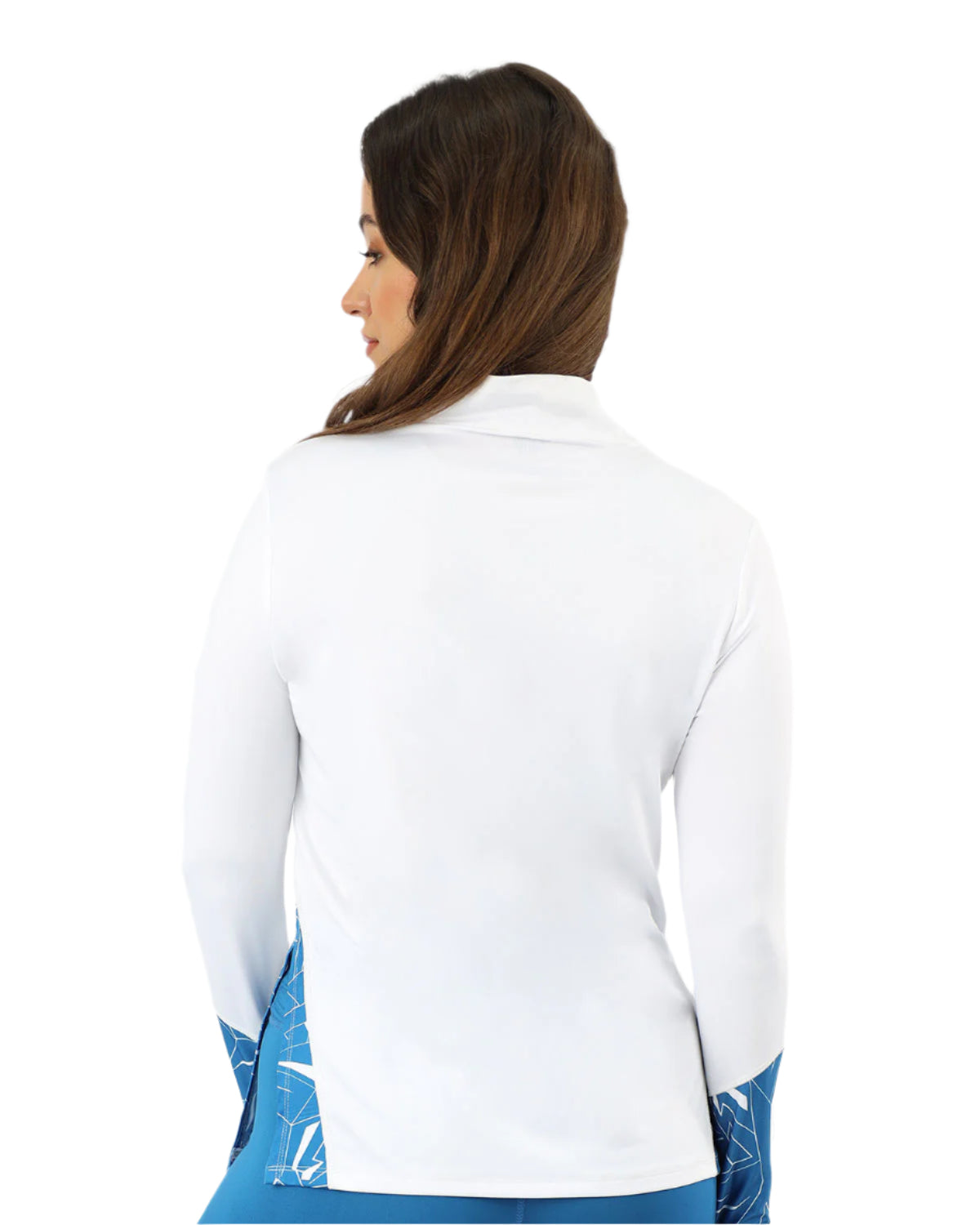 Women's Quarter Zip White Top-Atum -7933140